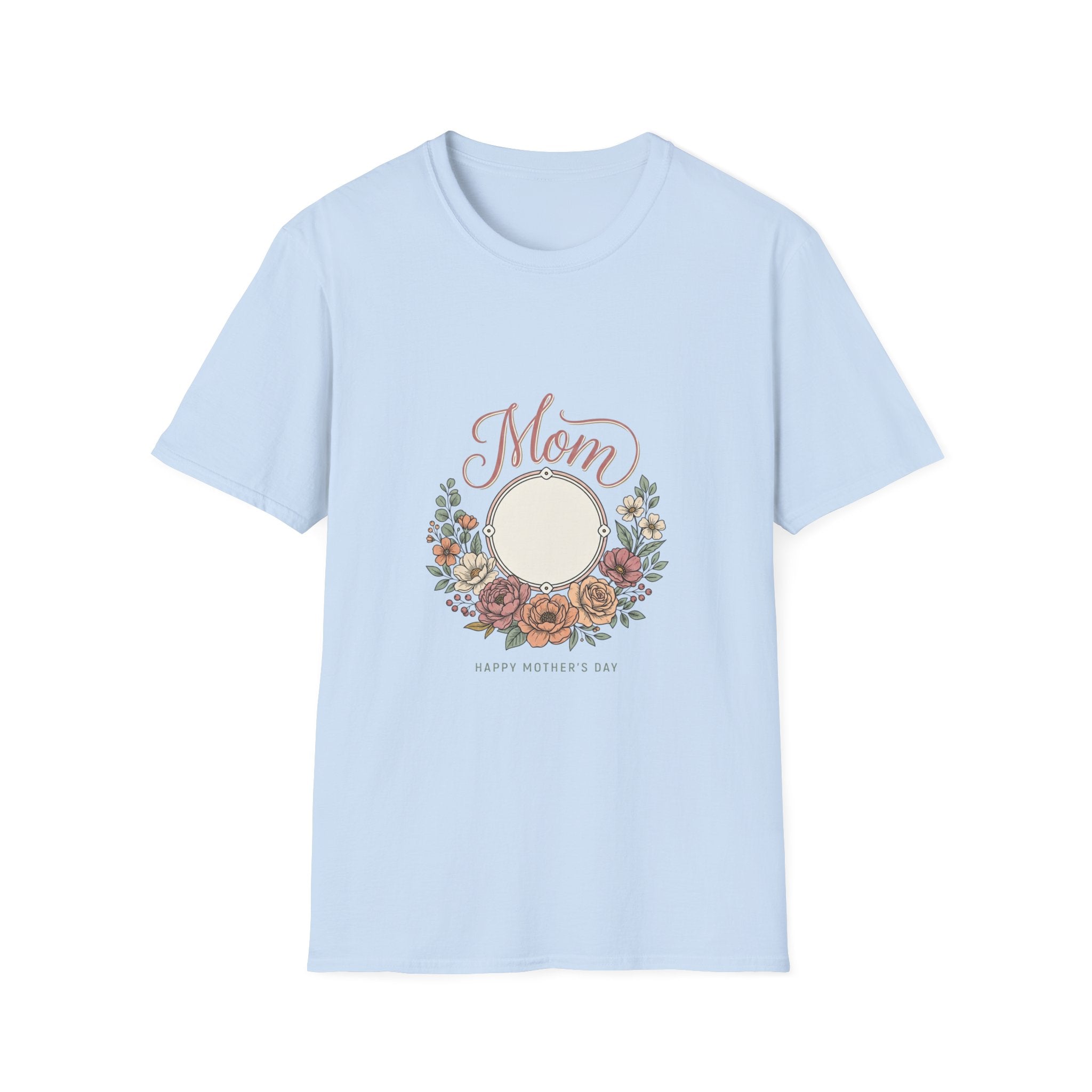 Mom Floral Photo Frame T-Shirt — Mother’s Day Keepsake Tee