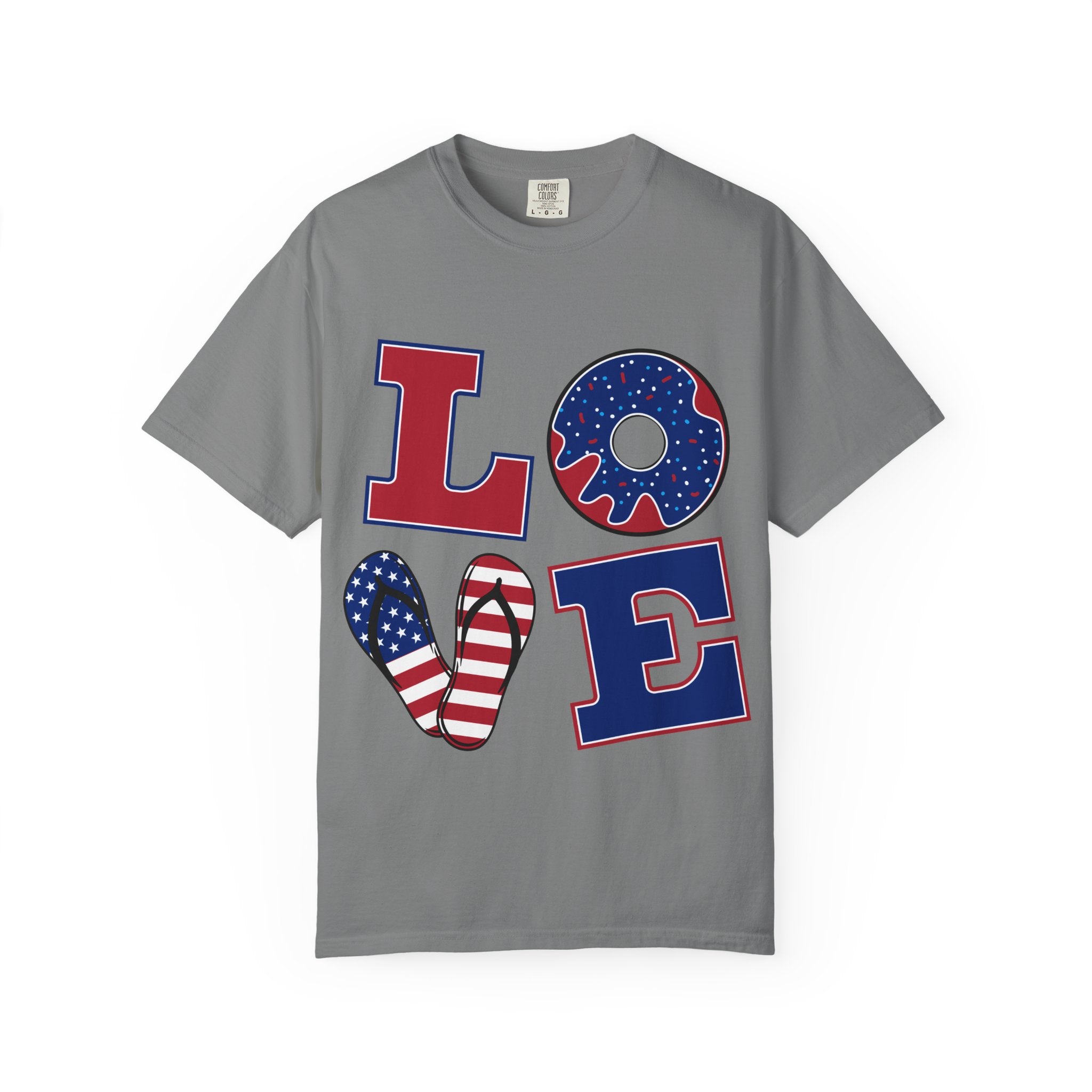 Patriotic 'LOVE' Graphic T-Shirt