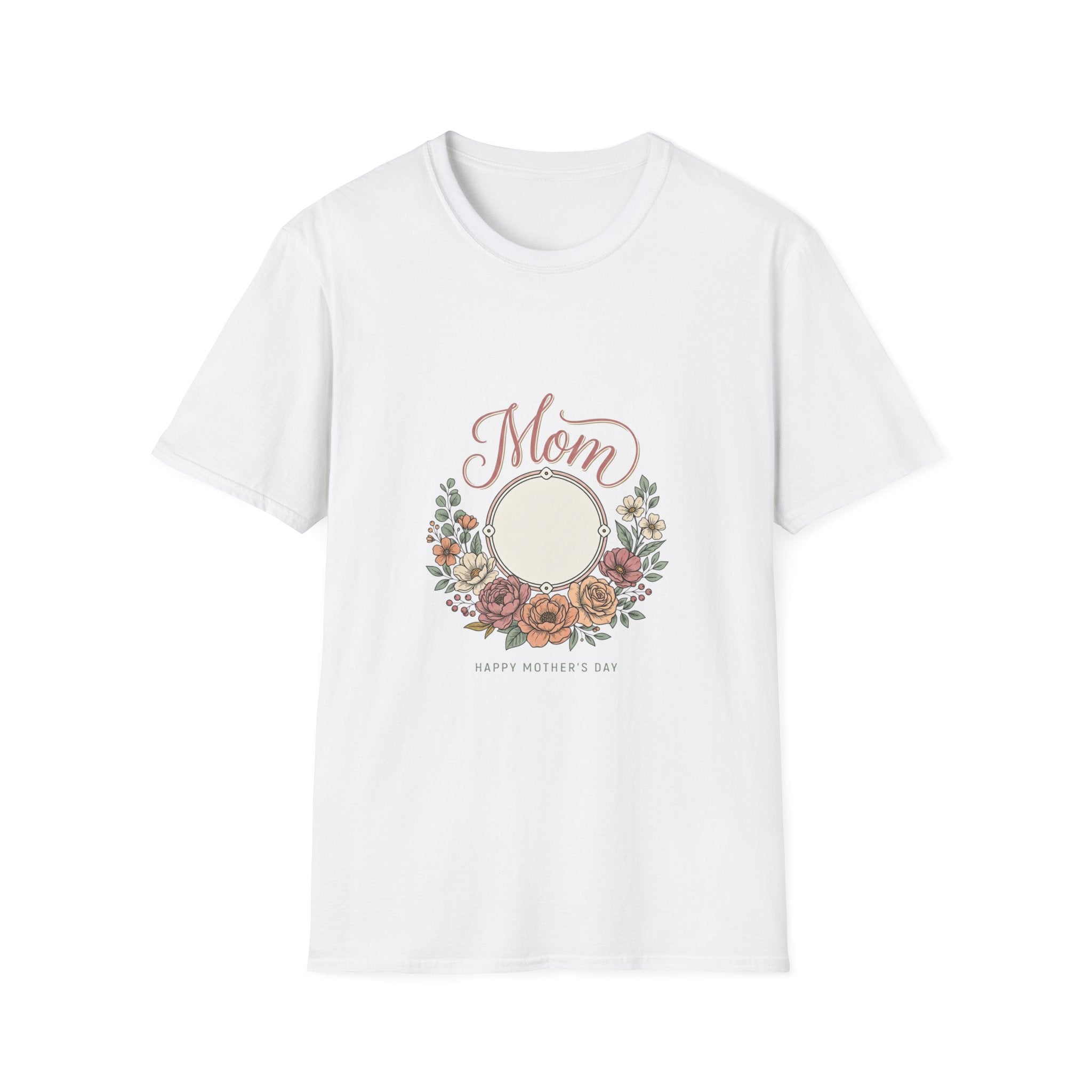 Mom Floral Photo Frame T-Shirt — Mother’s Day Keepsake Tee