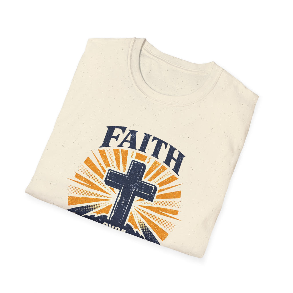 Faith Over Fear T-Shirt — Christian Cross Inspirational Tee