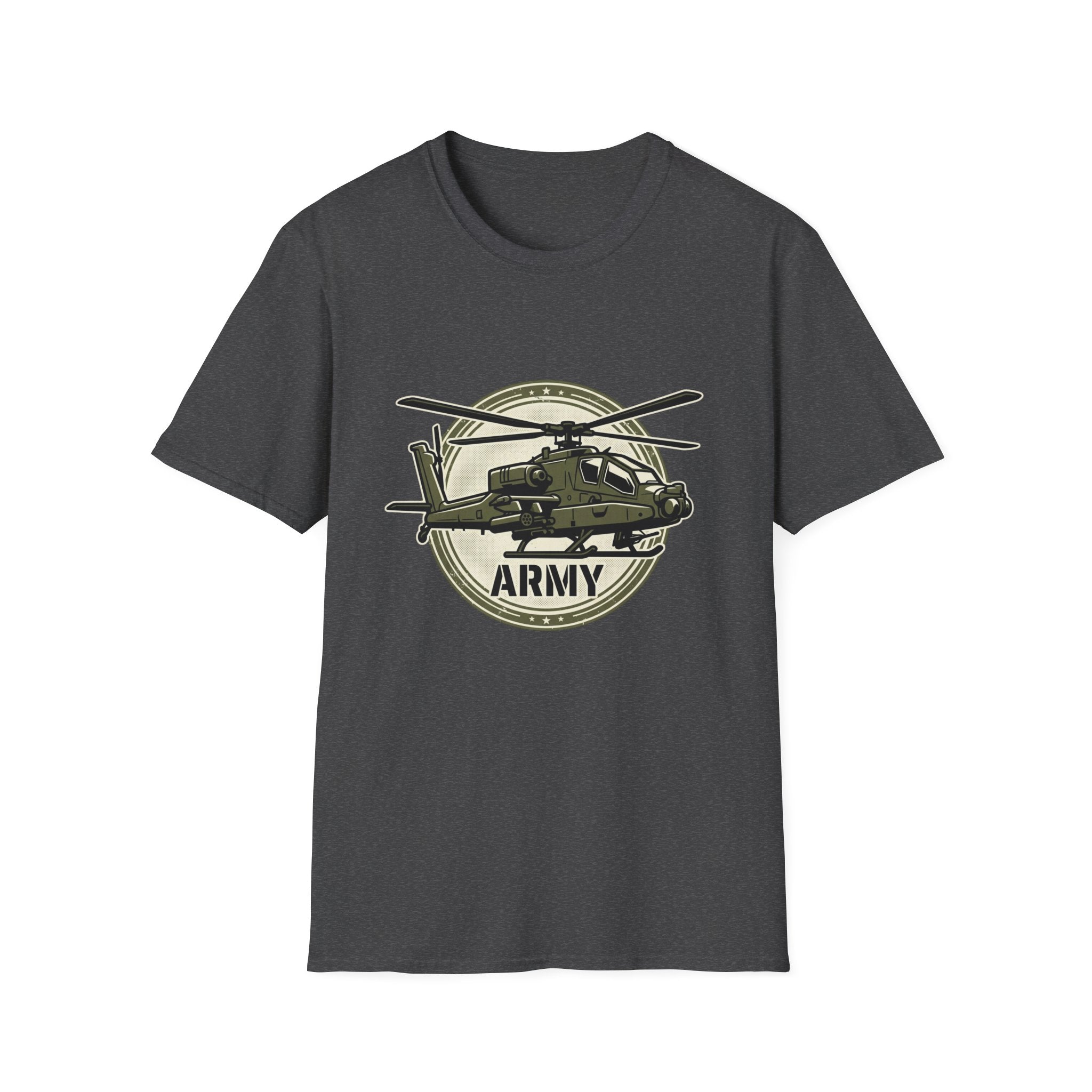 Army Helicopter T‑Shirt — Military Aviation Badge Tee