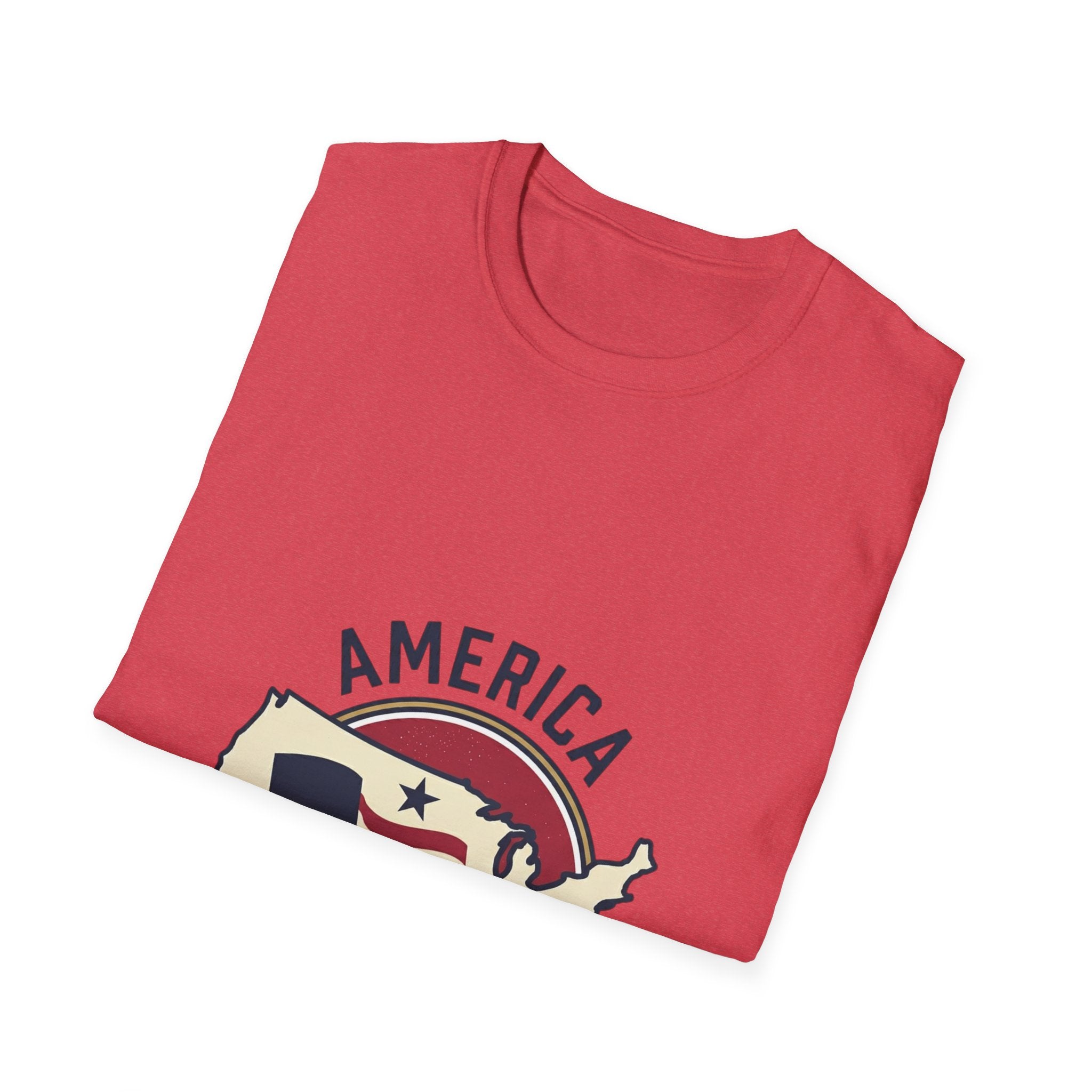 America Map Graphic T-Shirt – Vintage Flag Design, EST. 1776