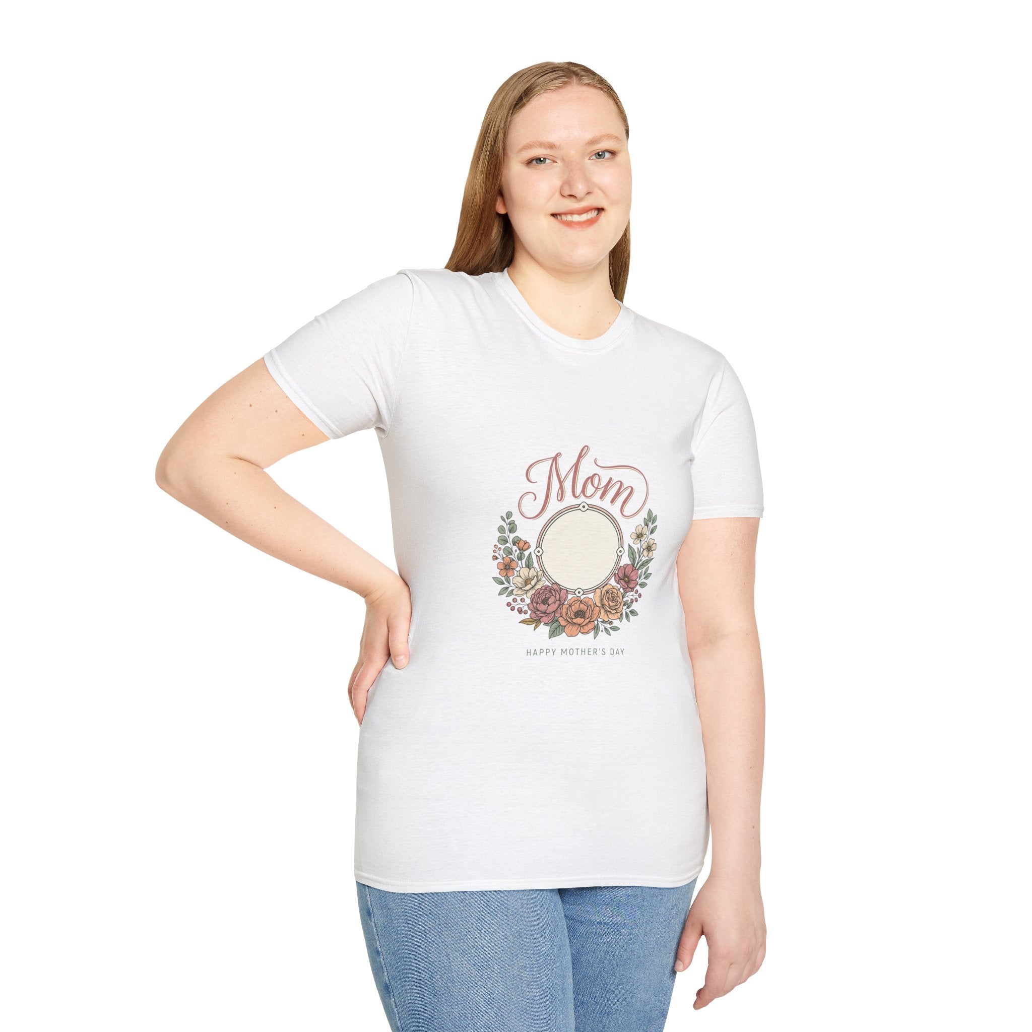 Mom Floral Photo Frame T-Shirt — Mother’s Day Keepsake Tee