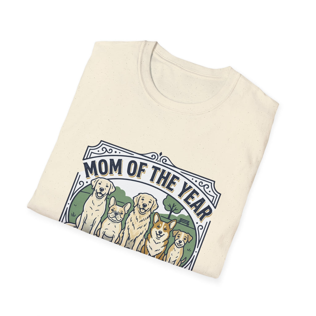 Dog Mom T-Shirt — "Mom of the Year" Cute Dog Mom Graphic Tee