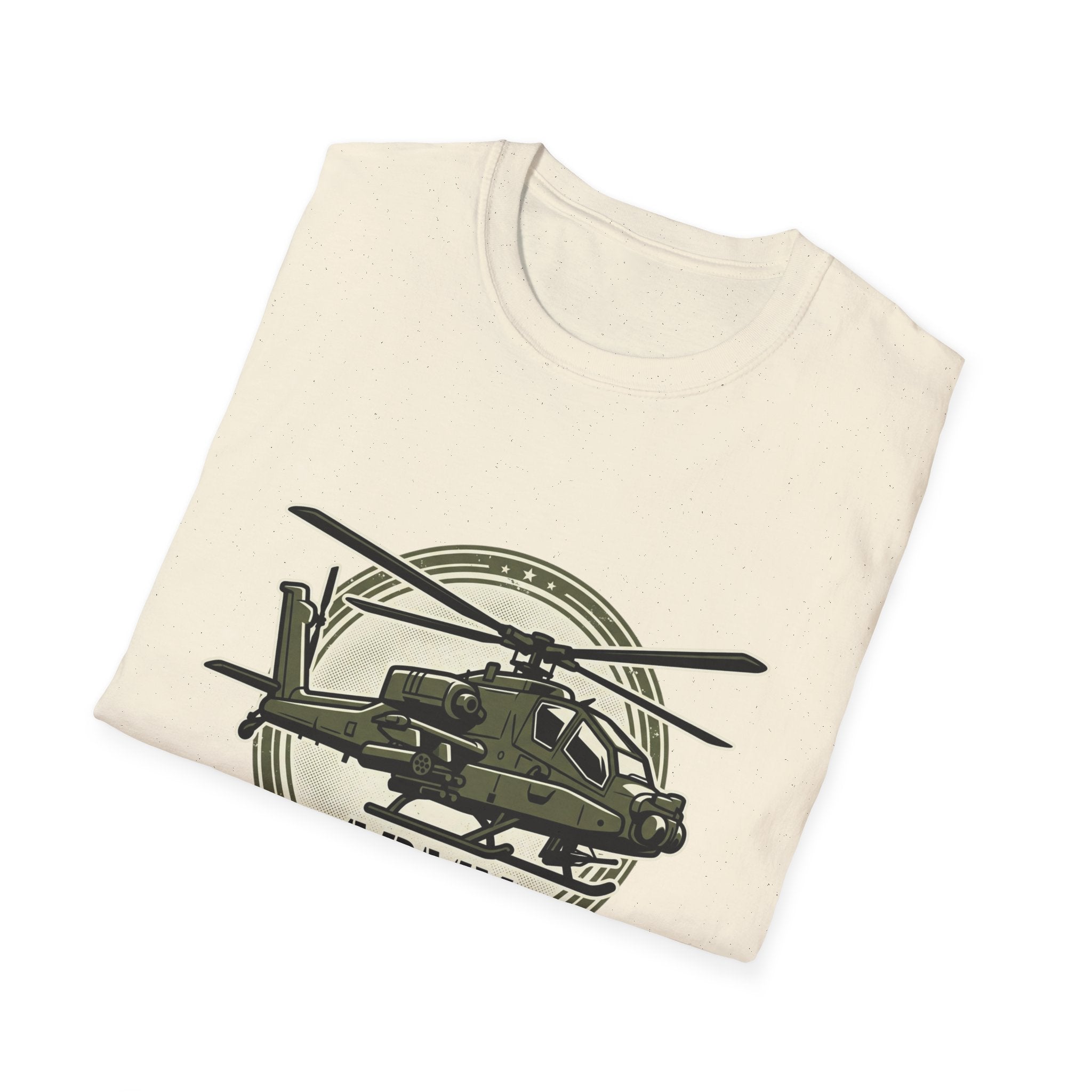 Army Helicopter T‑Shirt — Military Aviation Badge Tee