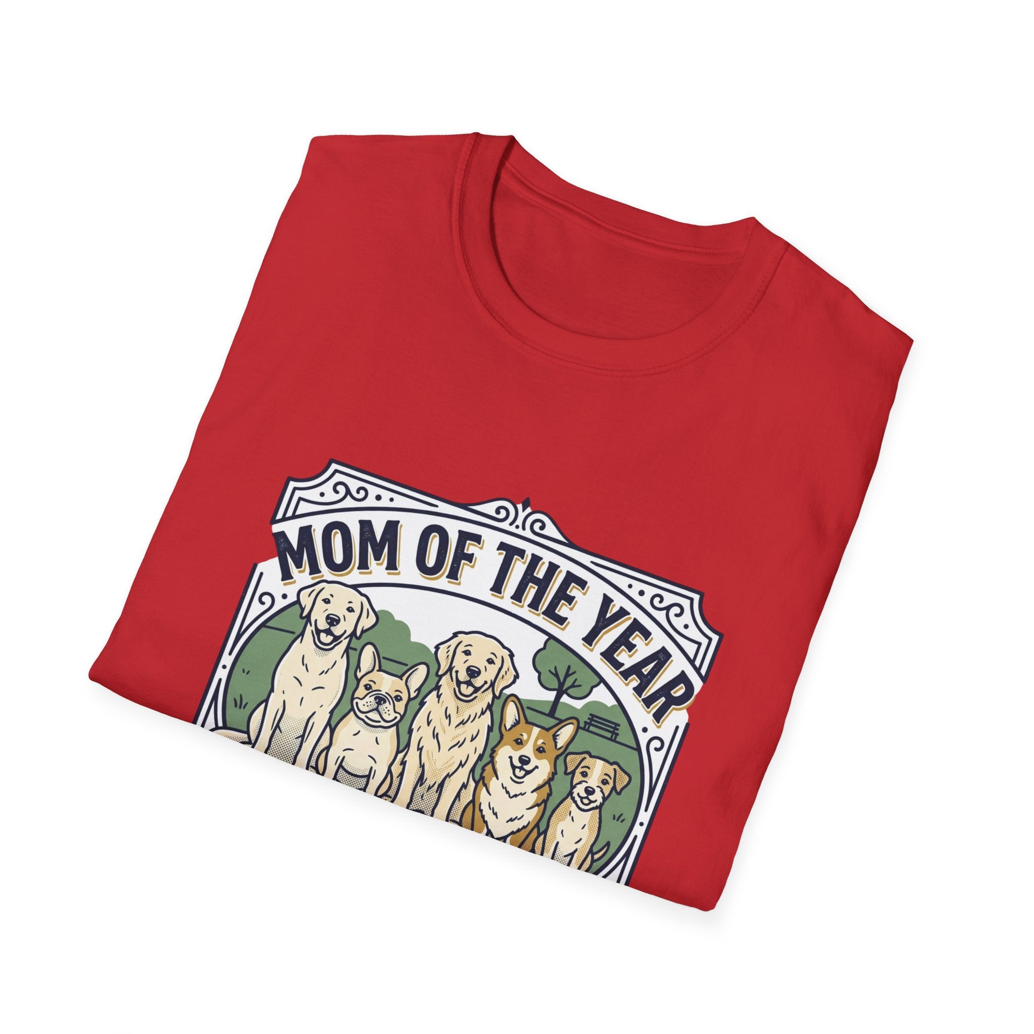 Dog Mom T-Shirt — "Mom of the Year" Cute Dog Mom Graphic Tee