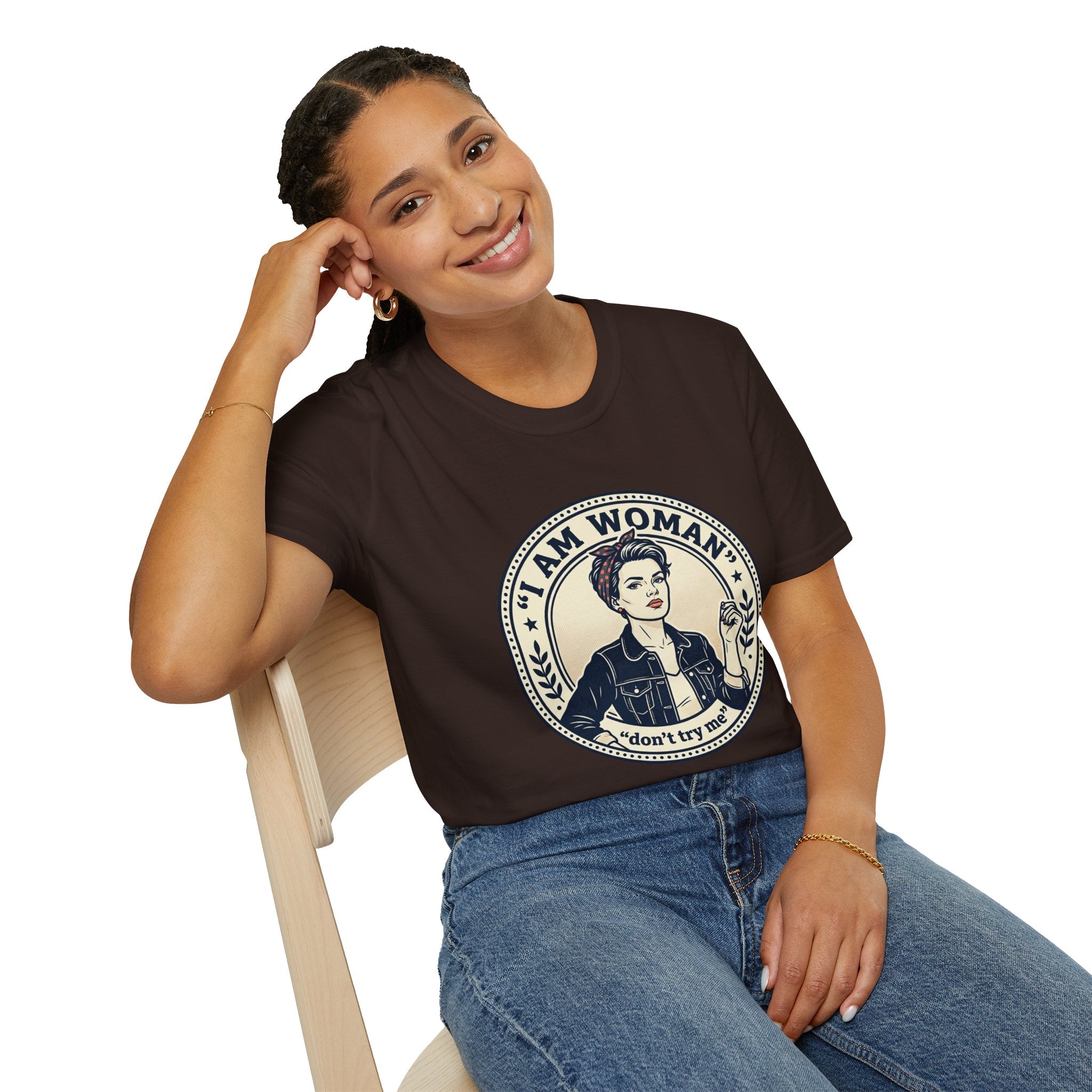 Woman Don’t Try Me T-Shirt — Vintage Feminist Graphic Tee