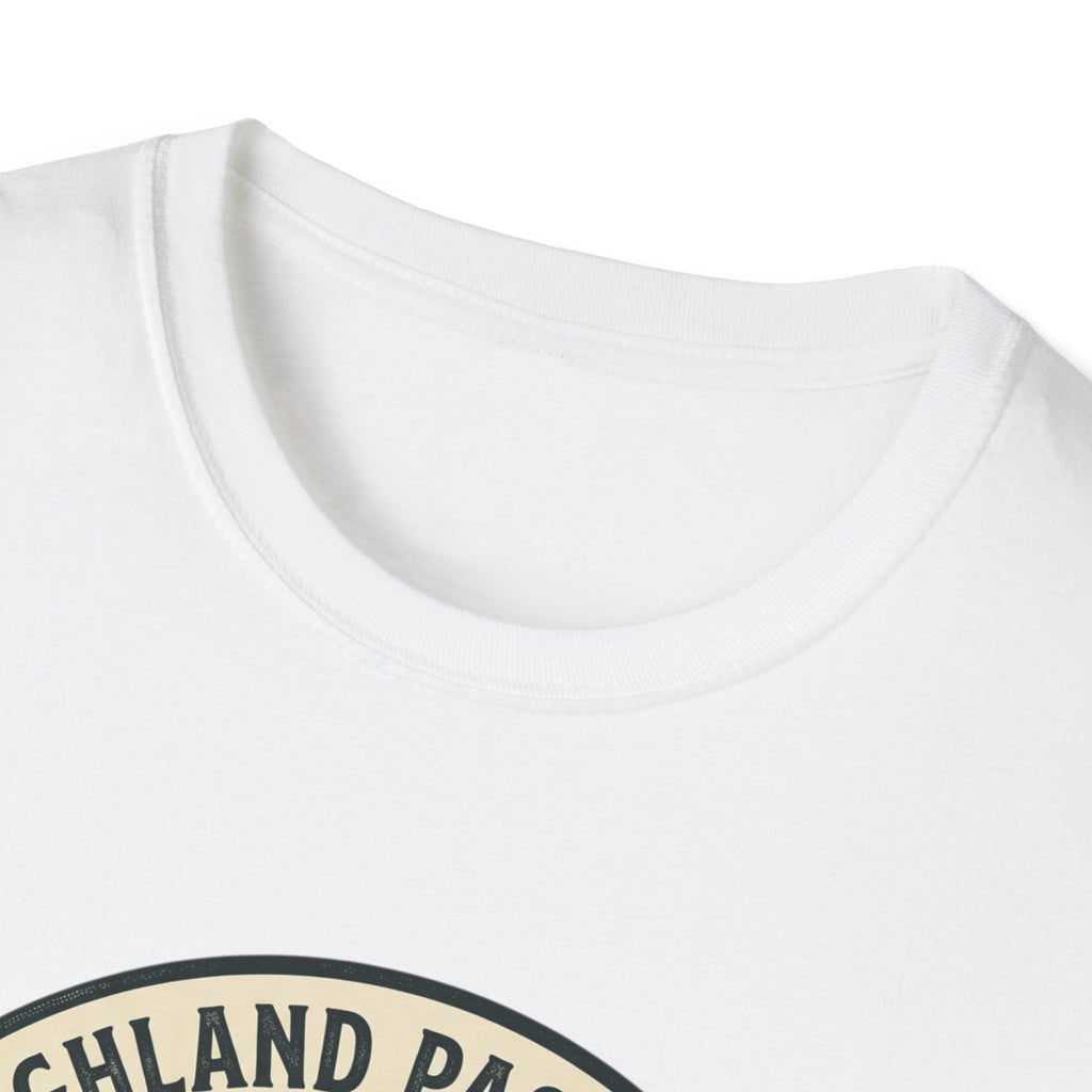 Highland Pastures T-Shirt — Scottish Highlands Highland Cow Vintage Badge