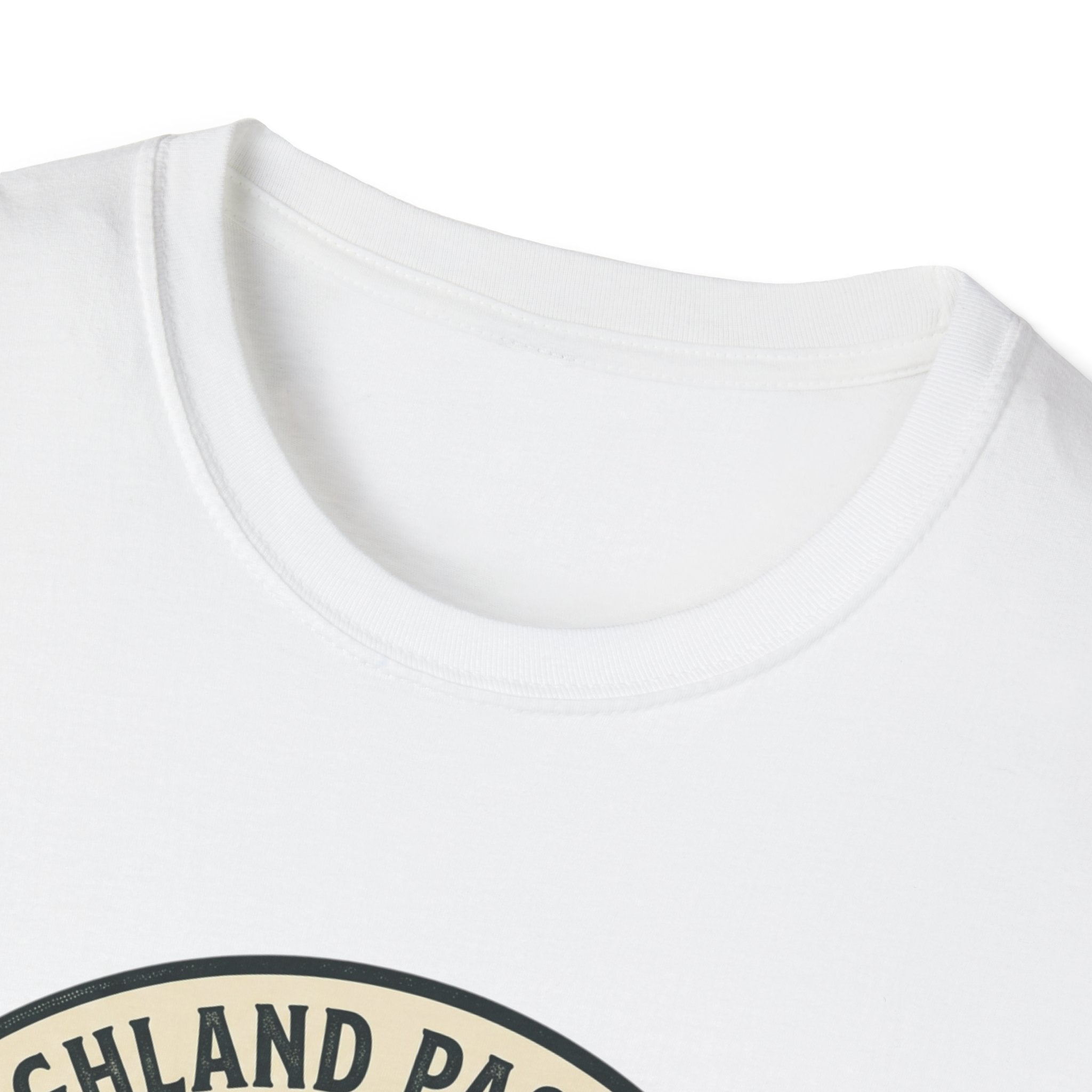Highland Pastures T-Shirt — Scottish Highlands Highland Cow Vintage Badge
