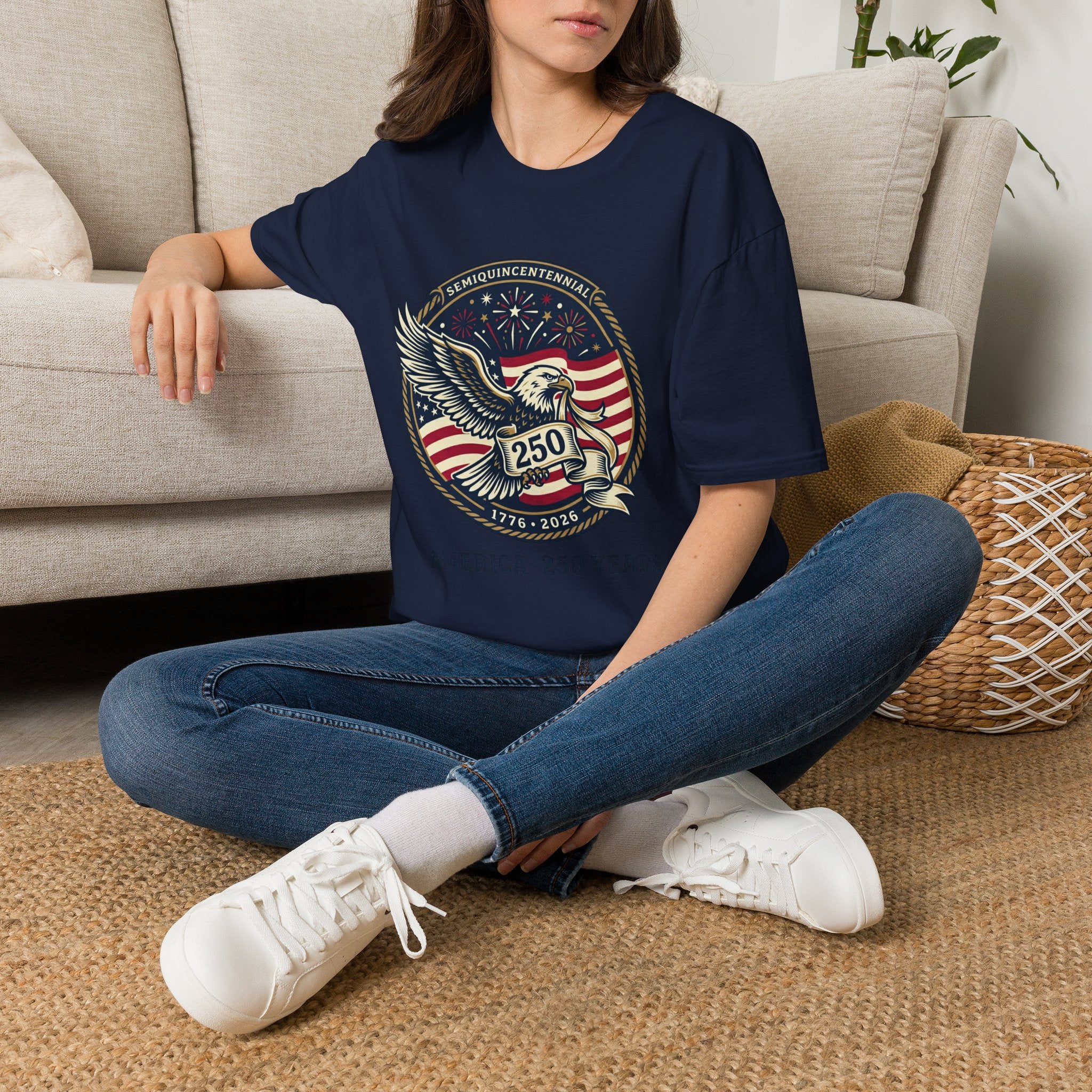 250th America Eagle T-Shirt — Semiquincentennial Patriotic Shirt