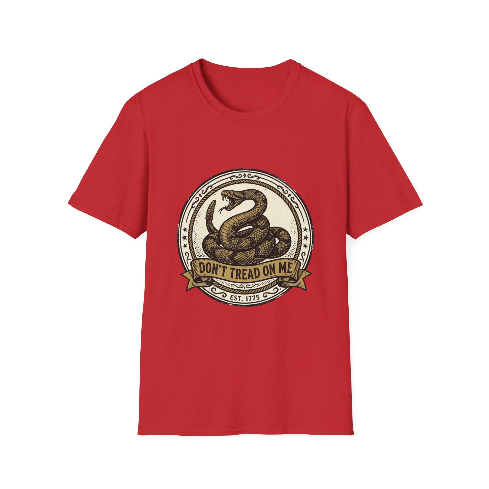 Don't Tread On Me Snake T-Shirt — Gadsden Flag Vintage Patriotic Tee