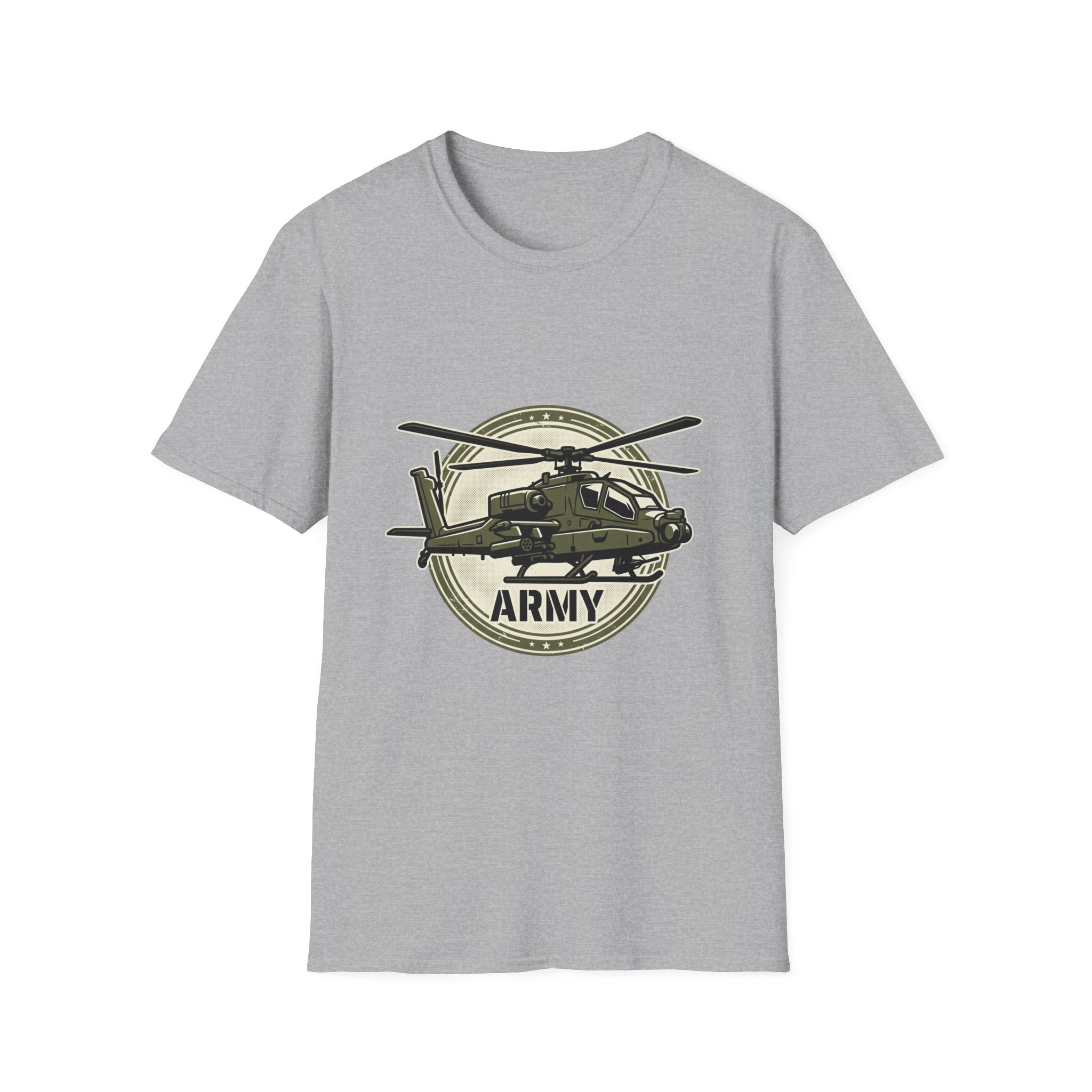 Army Helicopter T‑Shirt — Military Aviation Badge Tee