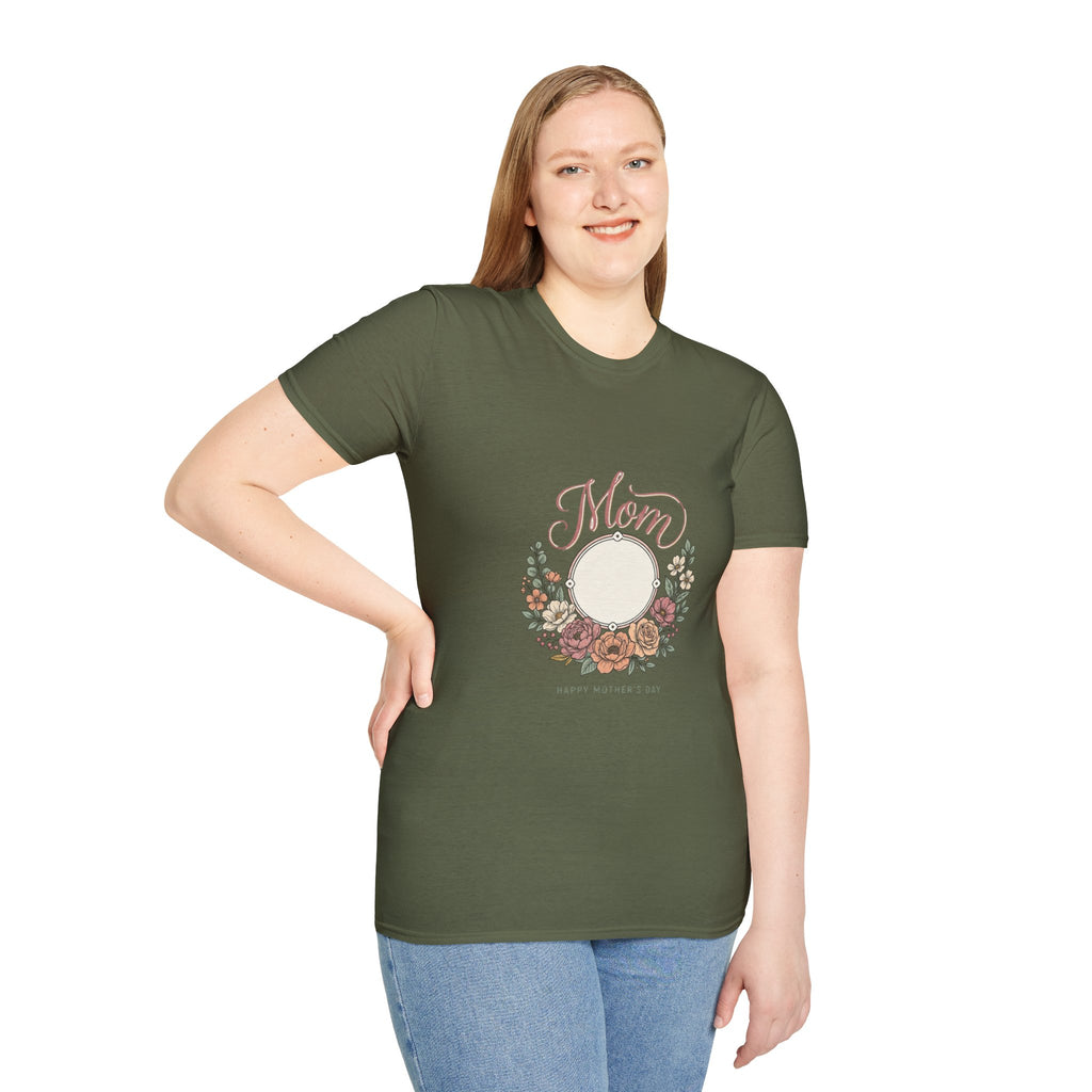 Mom Floral Photo Frame T-Shirt — Mother’s Day Keepsake Tee