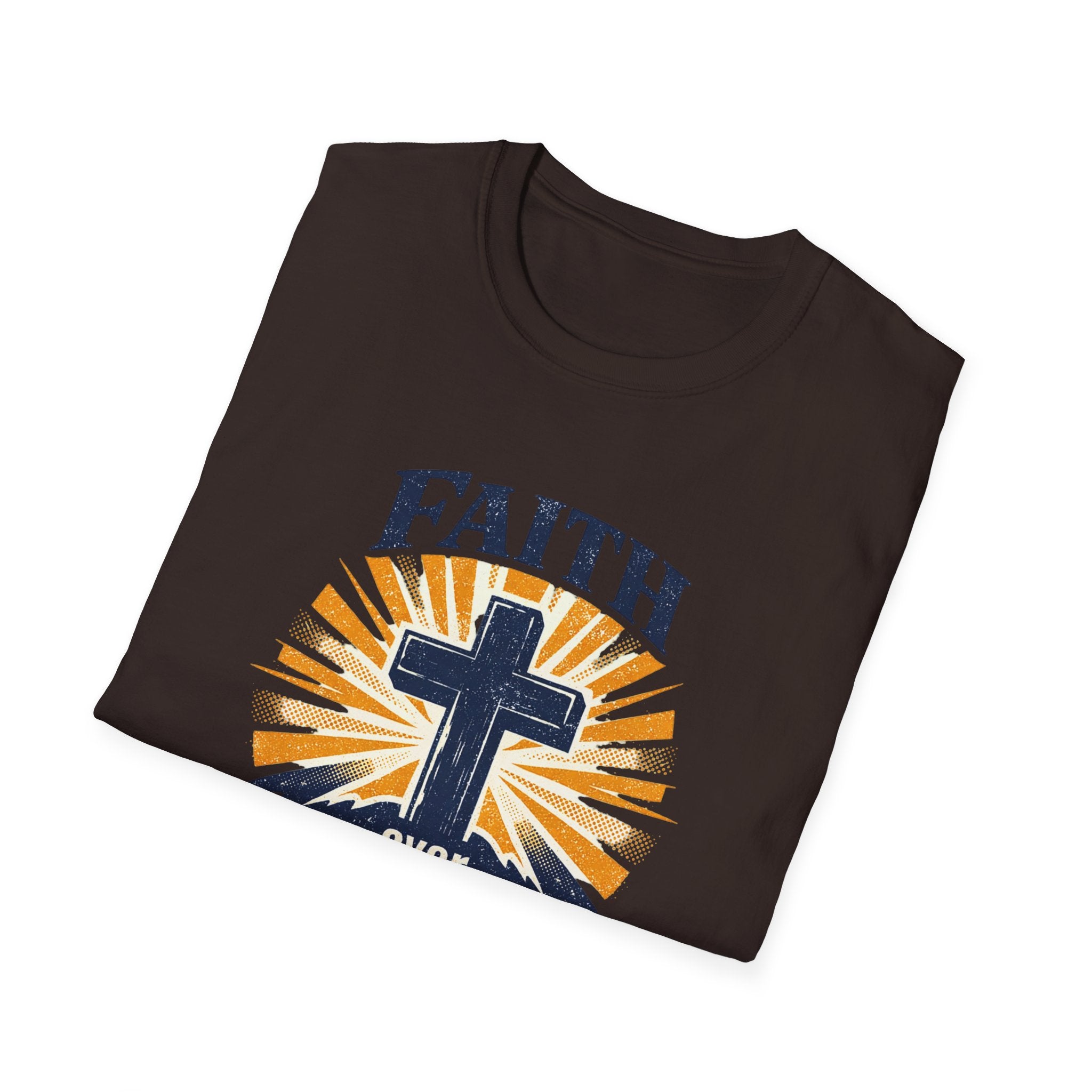 Faith Over Fear T-Shirt — Christian Cross Inspirational Tee