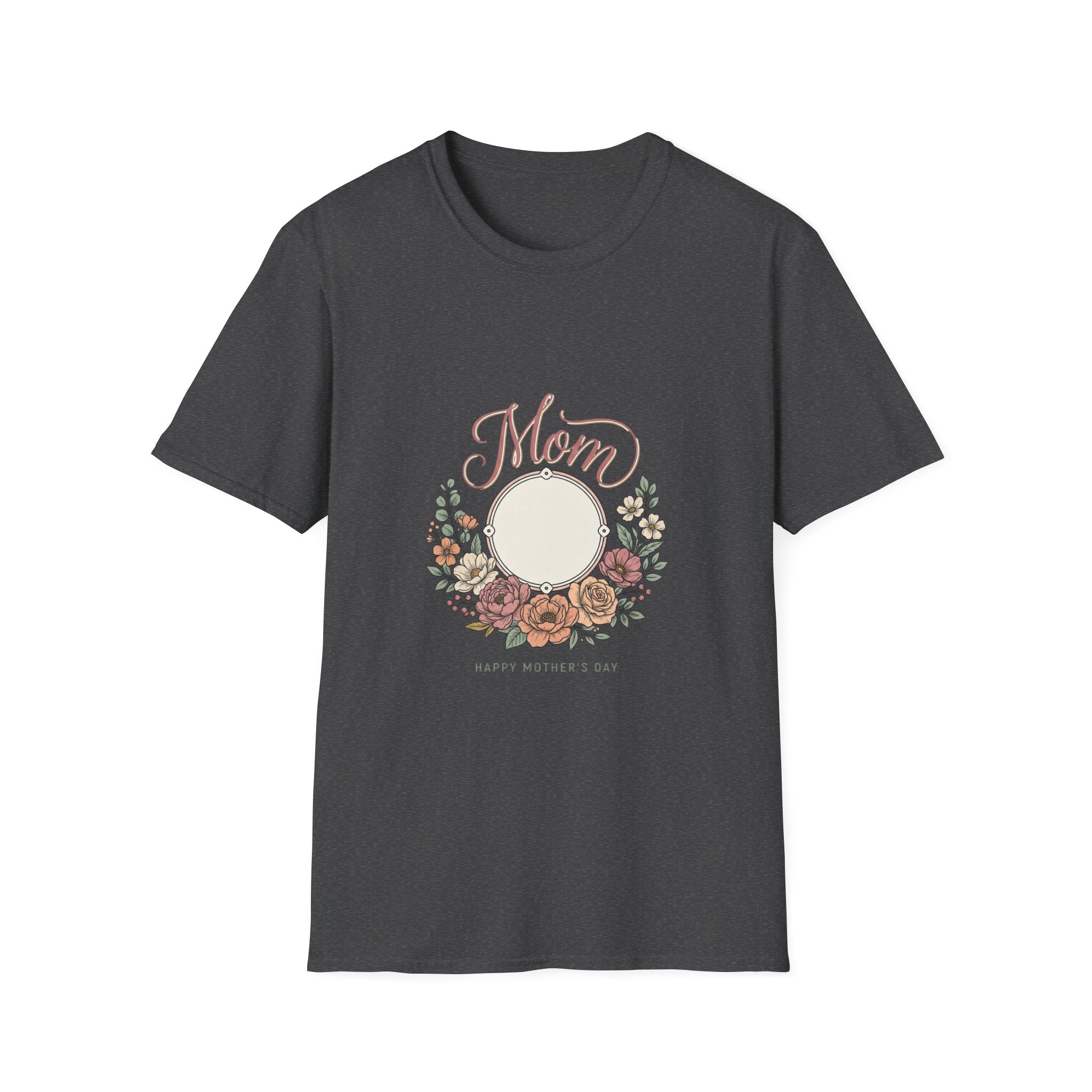 Mom Floral Photo Frame T-Shirt — Mother’s Day Keepsake Tee