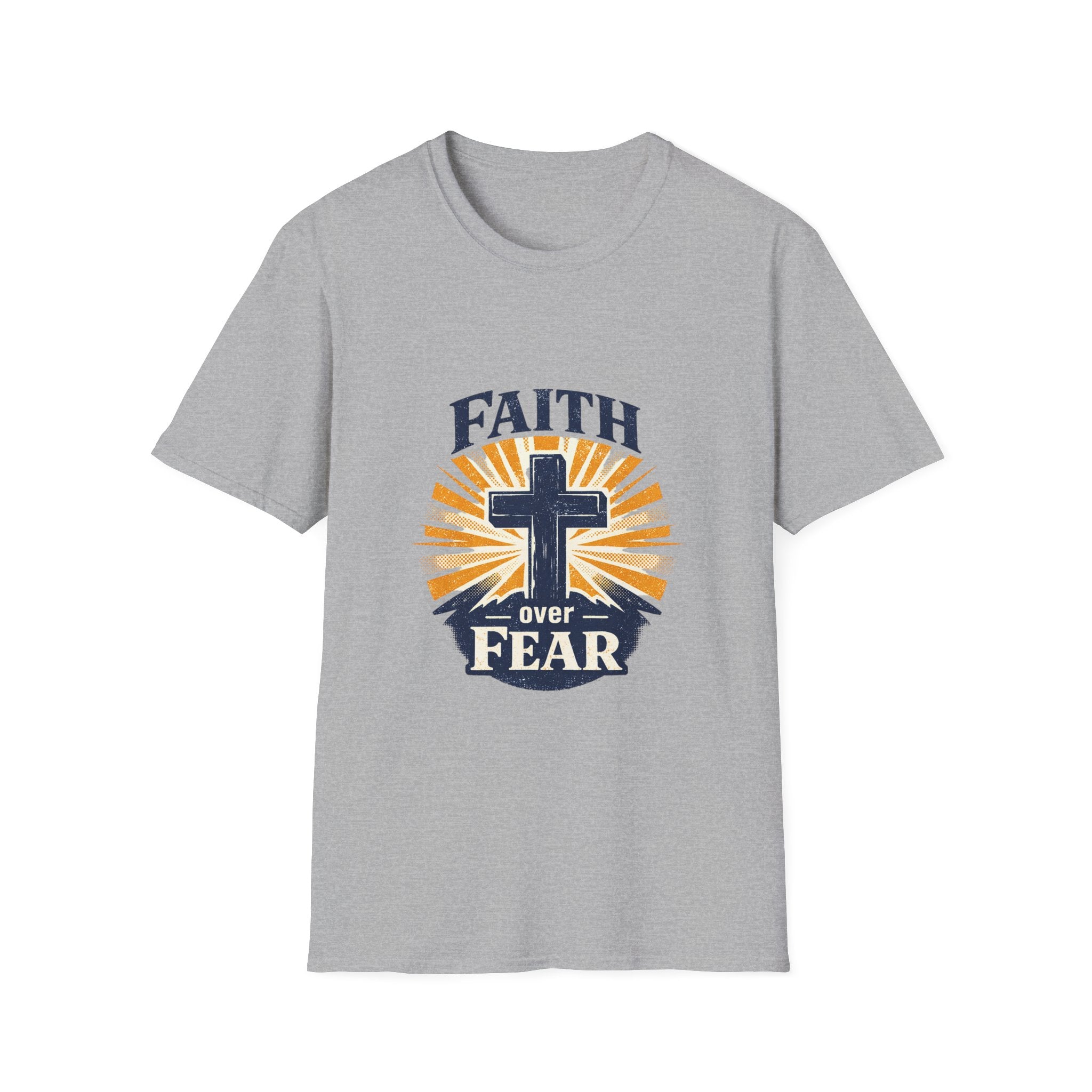 Faith Over Fear T-Shirt — Christian Cross Inspirational Tee