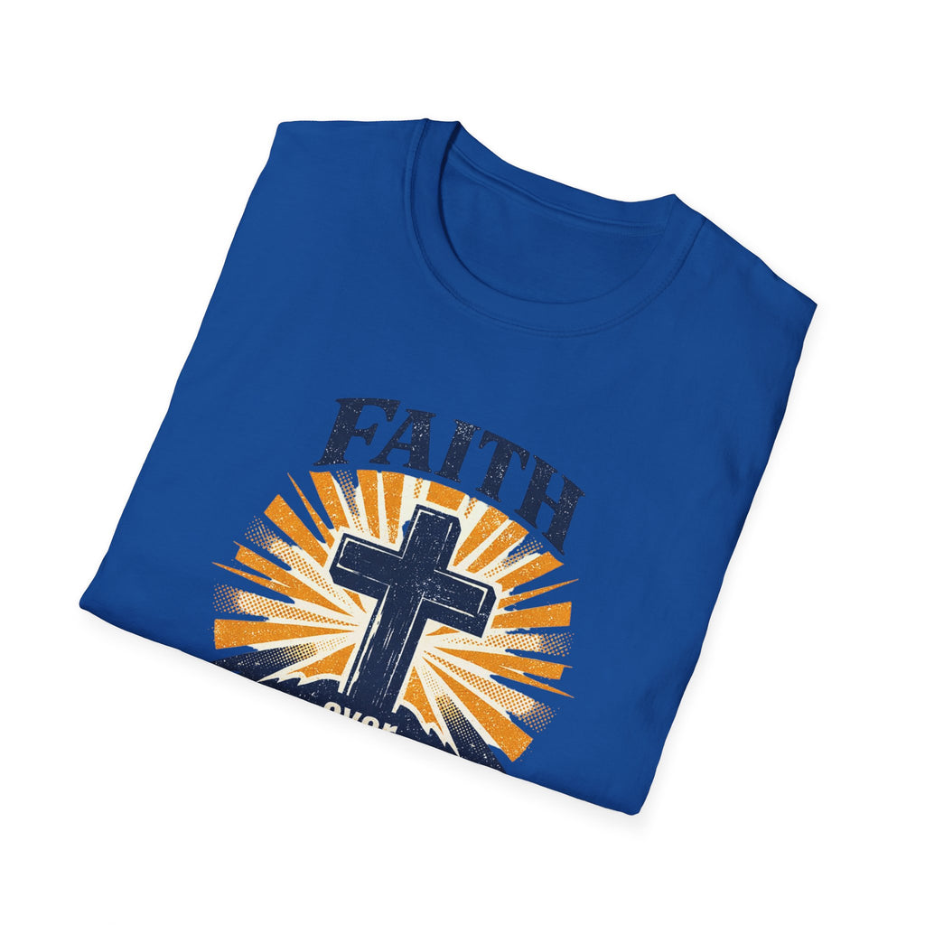 Faith Over Fear T-Shirt — Christian Cross Inspirational Tee