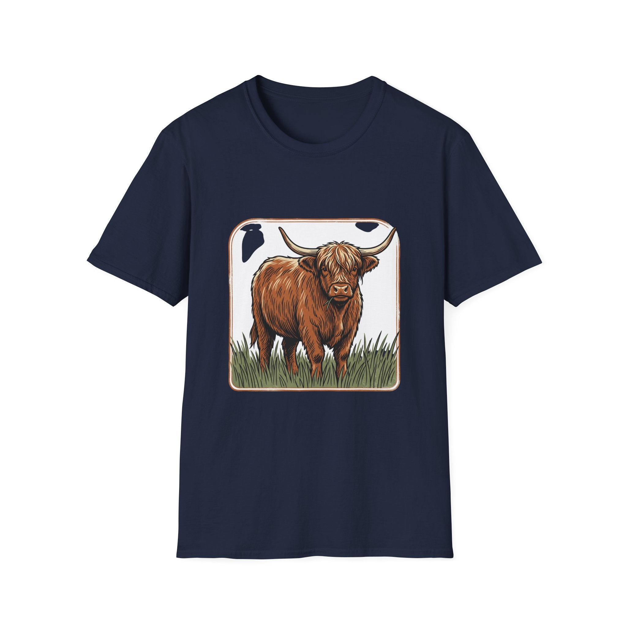 Highland Cow T-Shirt — Rustic Scottish Cattle Tee