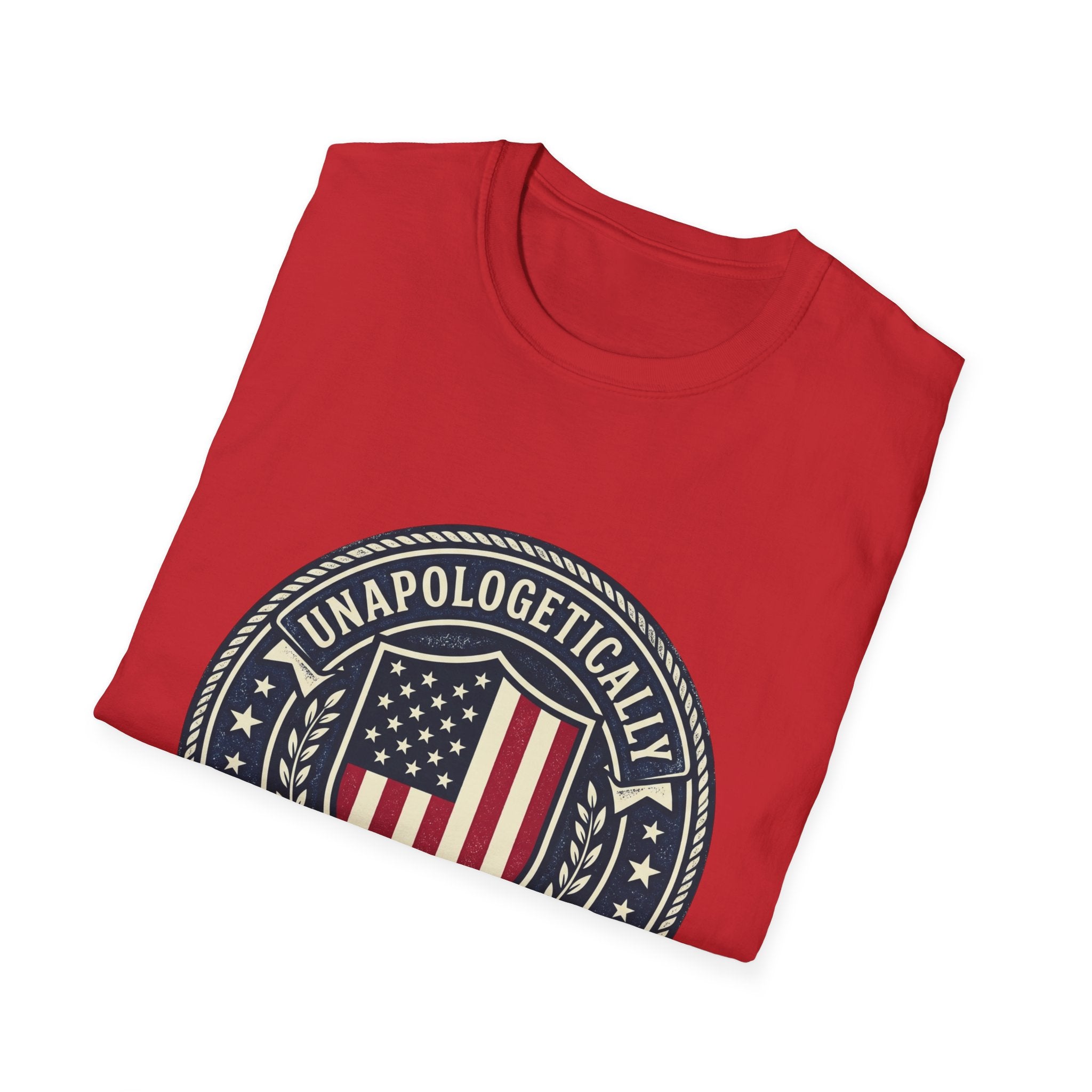 America First Patriotic T-Shirt — "Unapologetically America First" Tee