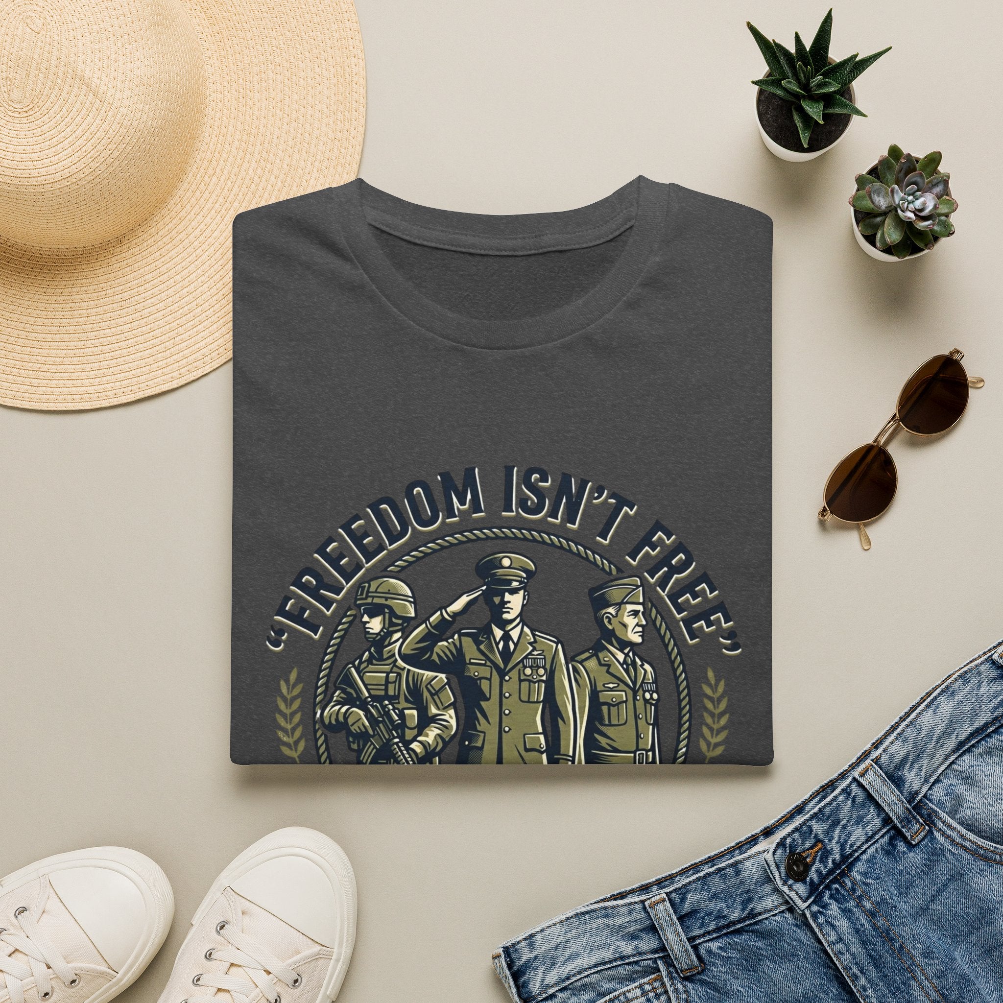 Freedom Isn't Free Military Tribute T-Shirt