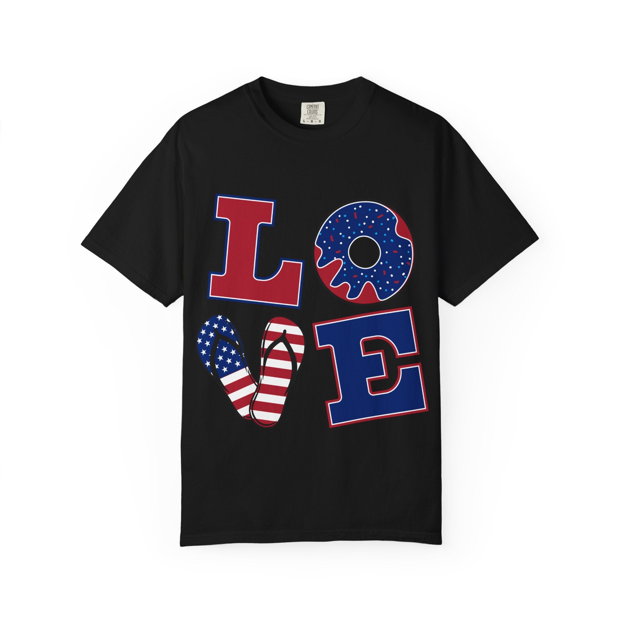 Patriotic 'LOVE' Graphic T-Shirt