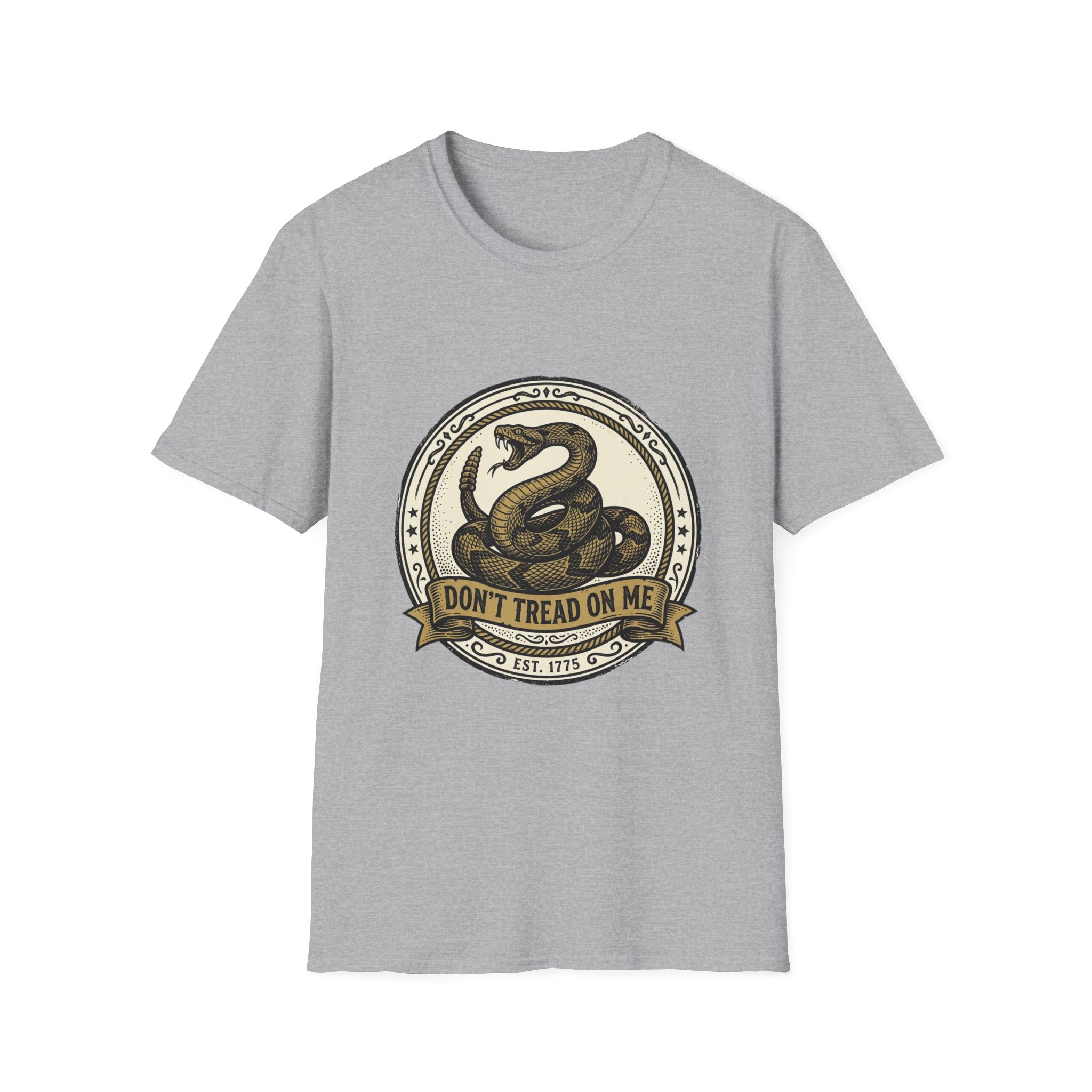 Don't Tread On Me Snake T-Shirt — Gadsden Flag Vintage Patriotic Tee