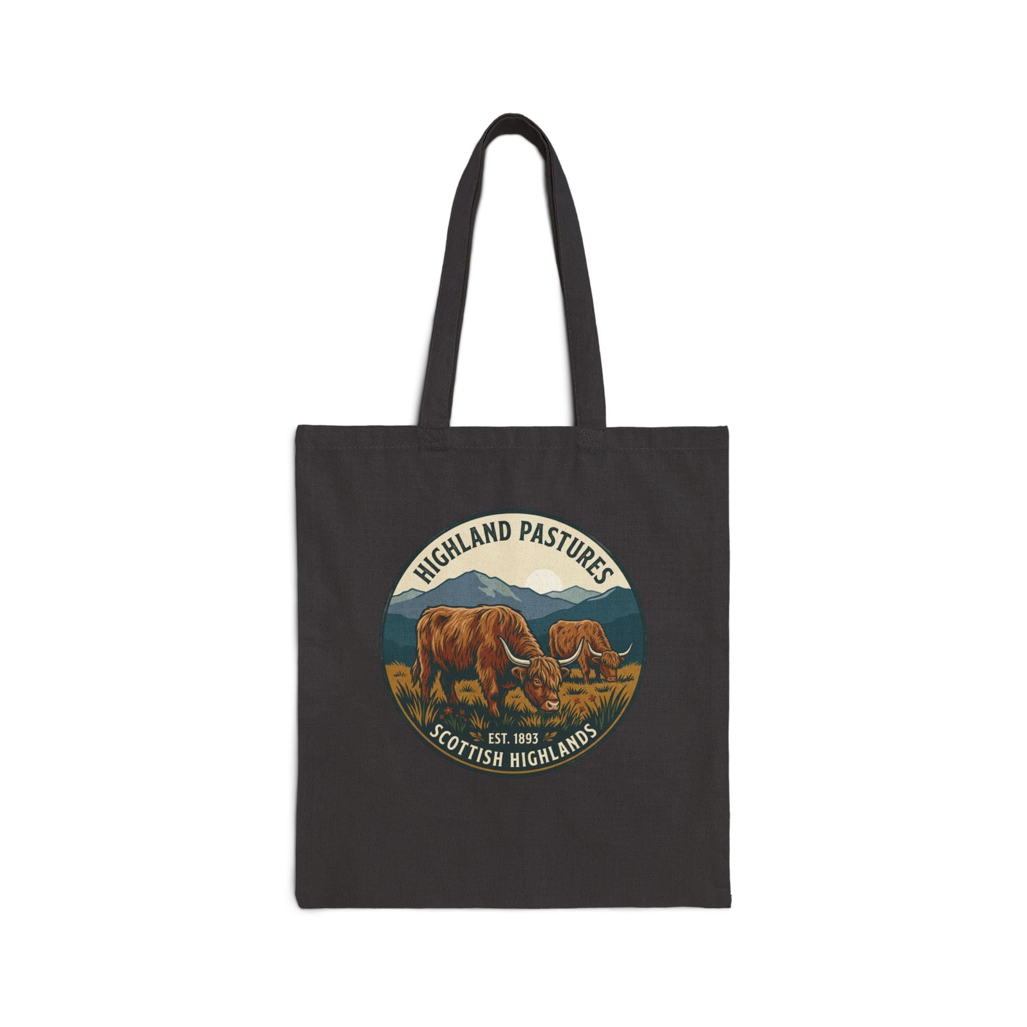 Tote Bag — 'Highland Pastures' Scottish Highlands Canvas Tote
