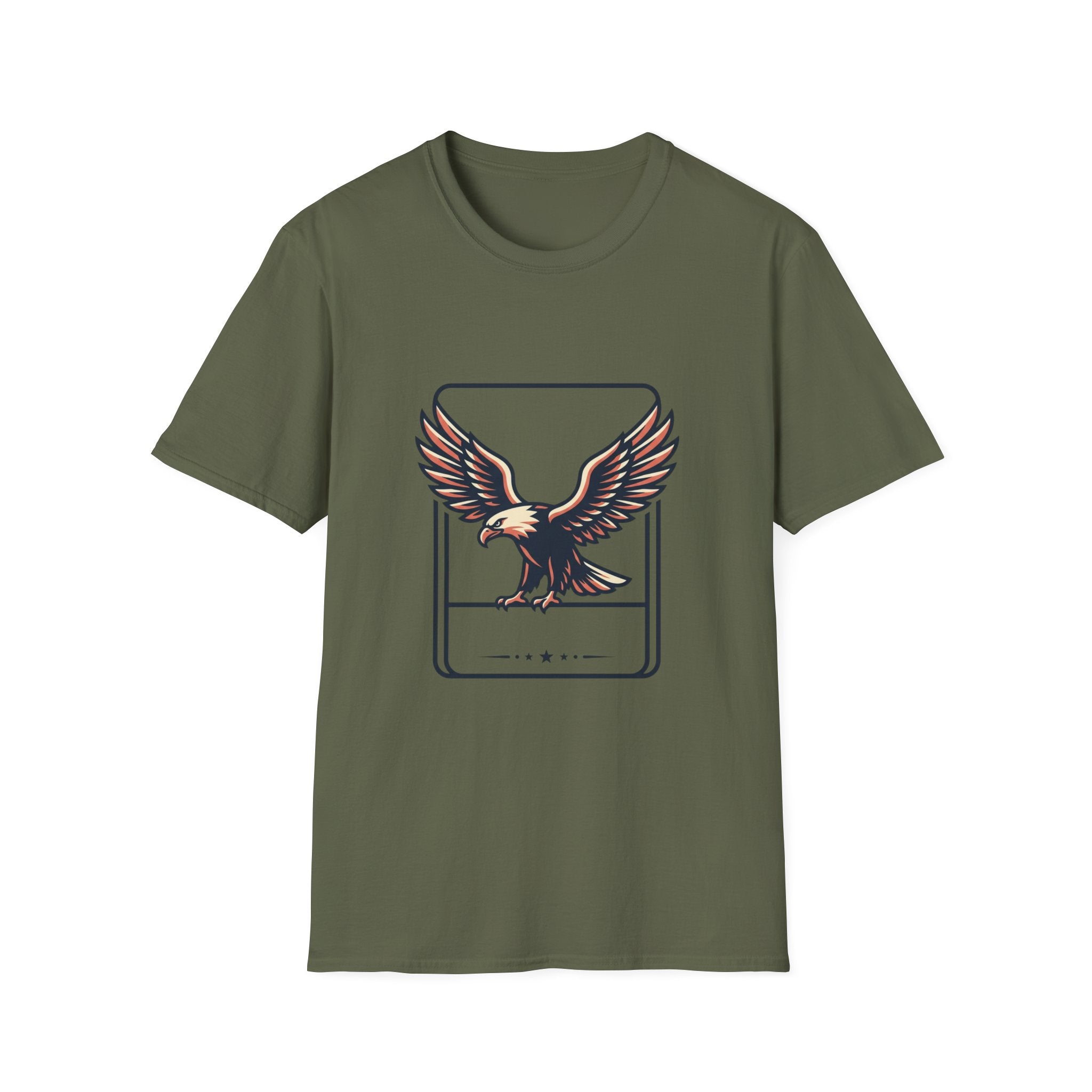 Eagle Graphic T-Shirt — Vintage Soaring Eagle Chest Print