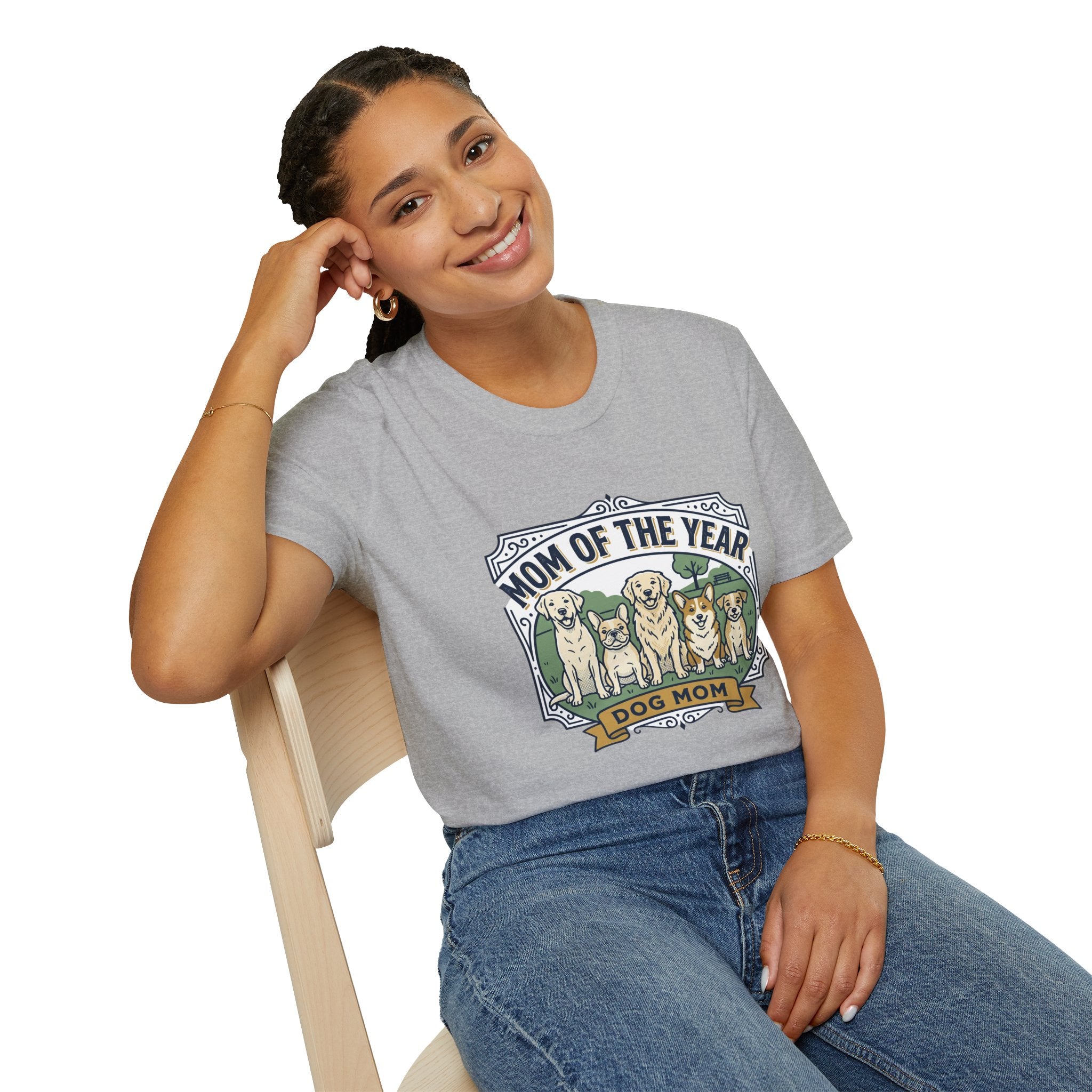 Dog Mom T-Shirt — "Mom of the Year" Cute Dog Mom Graphic Tee