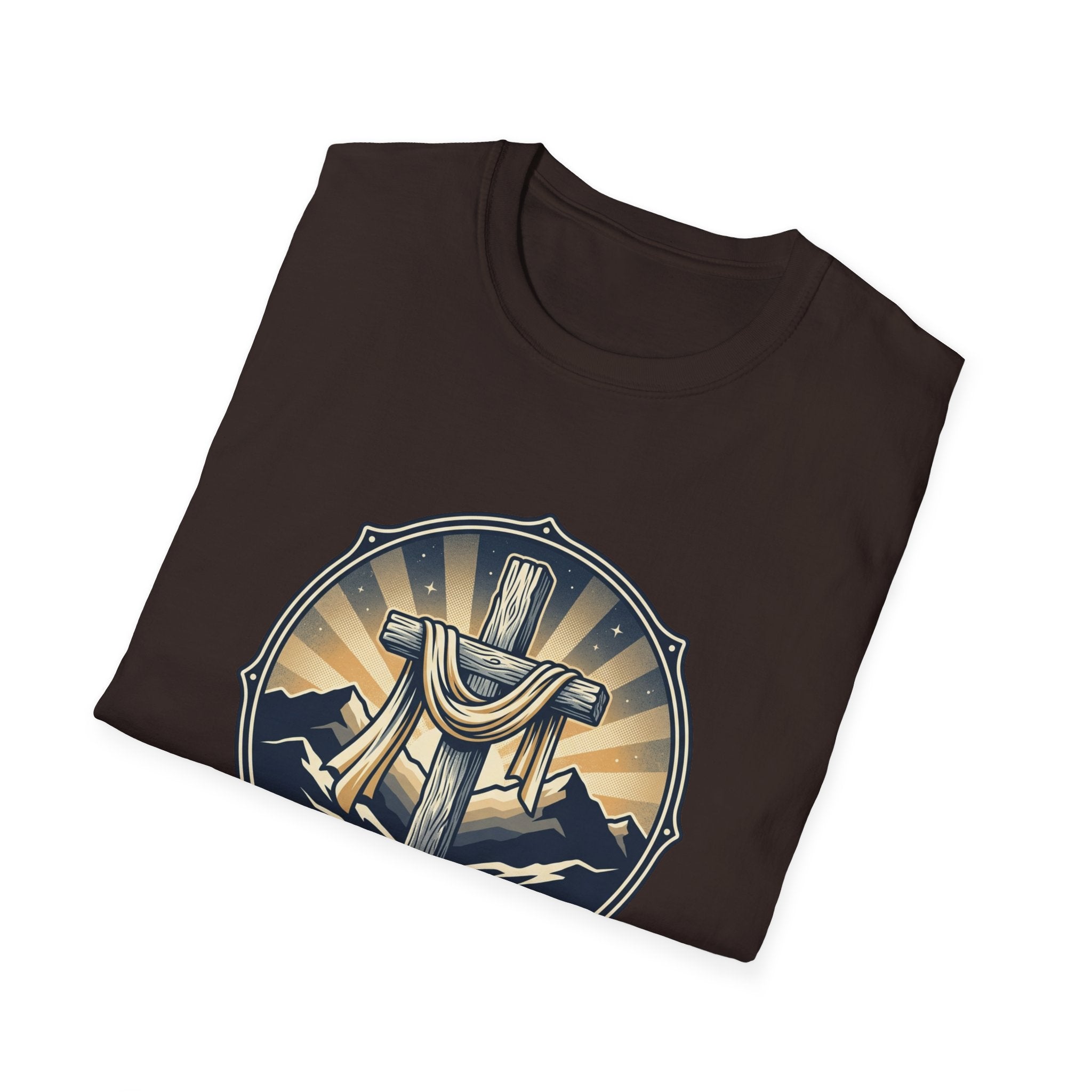 Christian T-Shirt — "Thankful God Is In Control" Cross Design