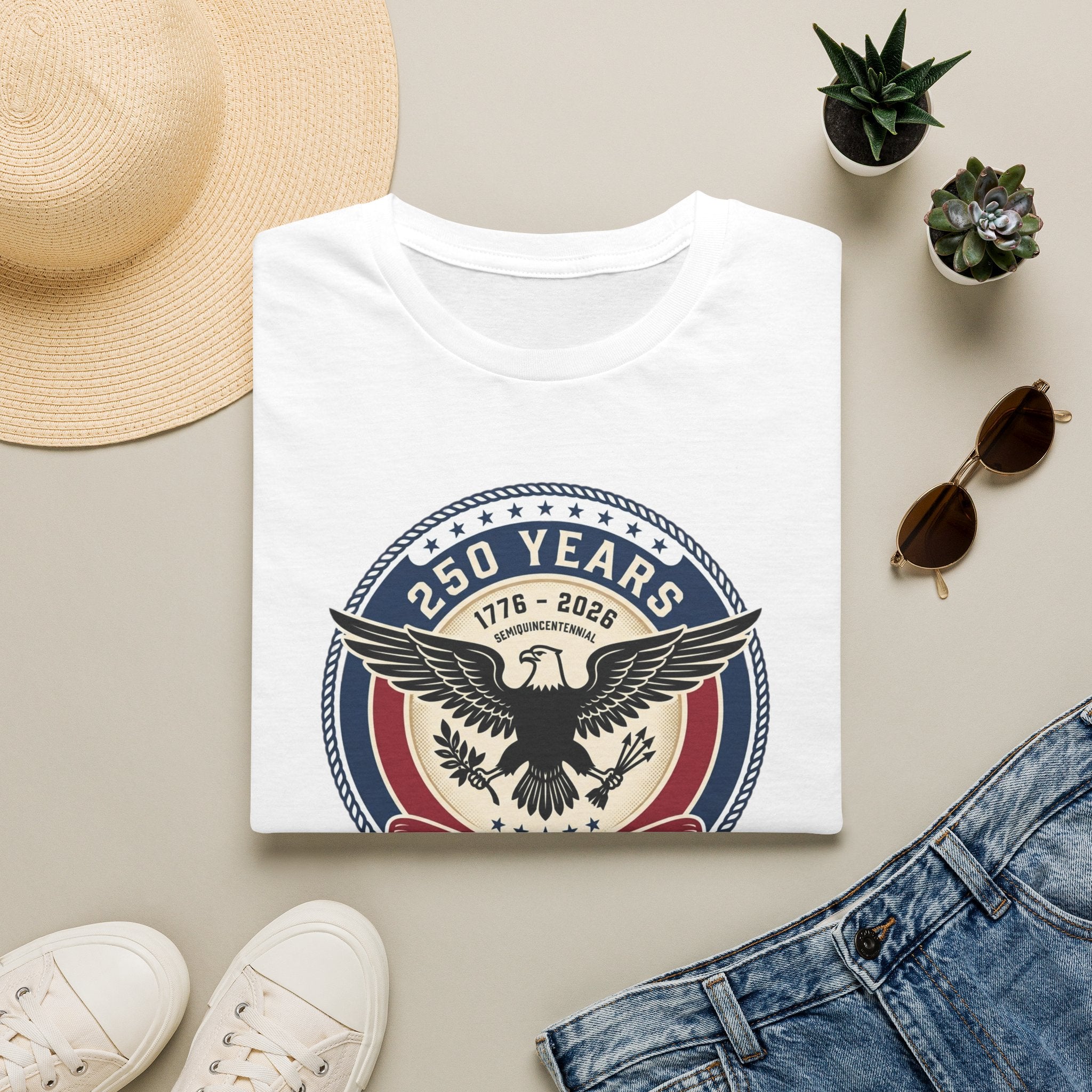 250 Years of America Eagle T-Shirt — 1776–2026 Patriotic Anniversary Tee