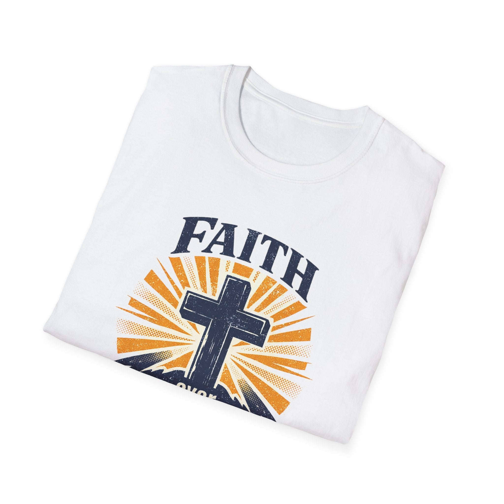 Faith Over Fear T-Shirt — Christian Cross Inspirational Tee