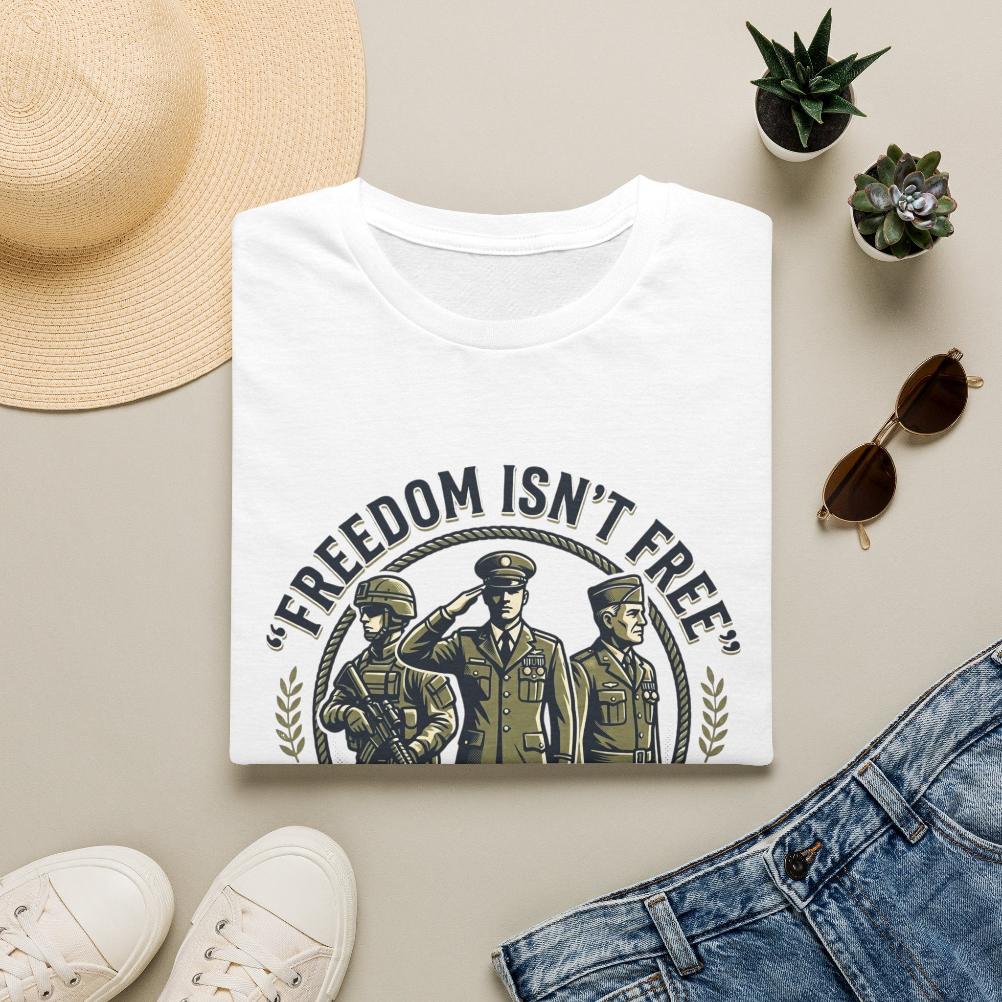 Freedom Isn't Free Military Tribute T-Shirt