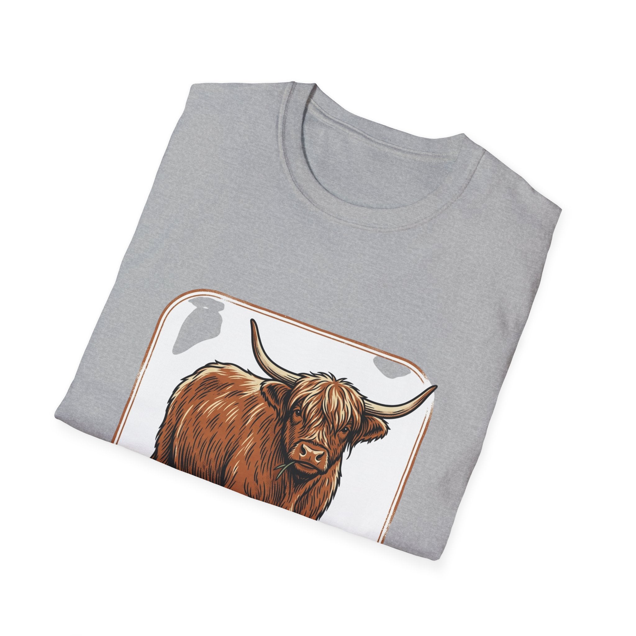 Highland Cow T-Shirt — Rustic Scottish Cattle Tee