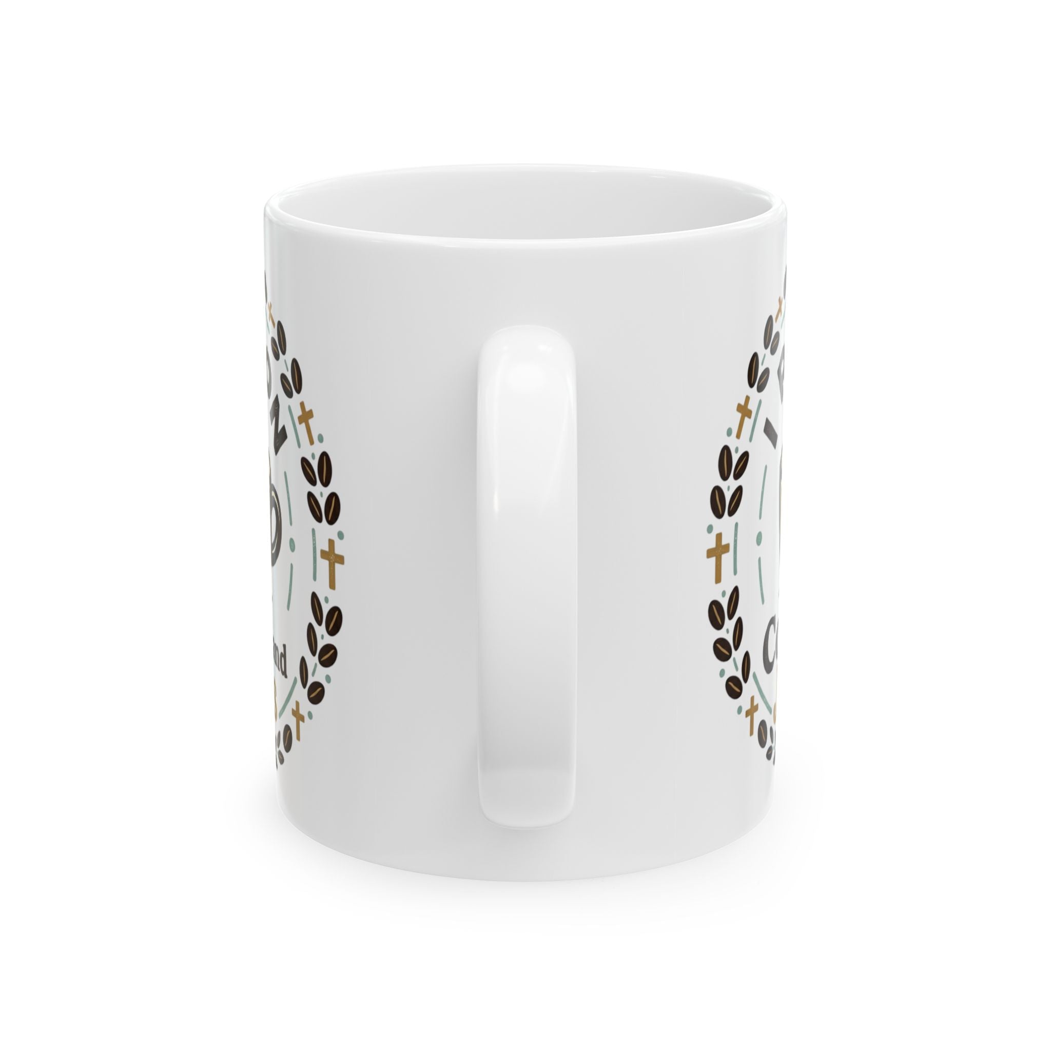 Coffee and Jesus Mug — Ceramic Faith Coffee Cup (11oz, 15oz)