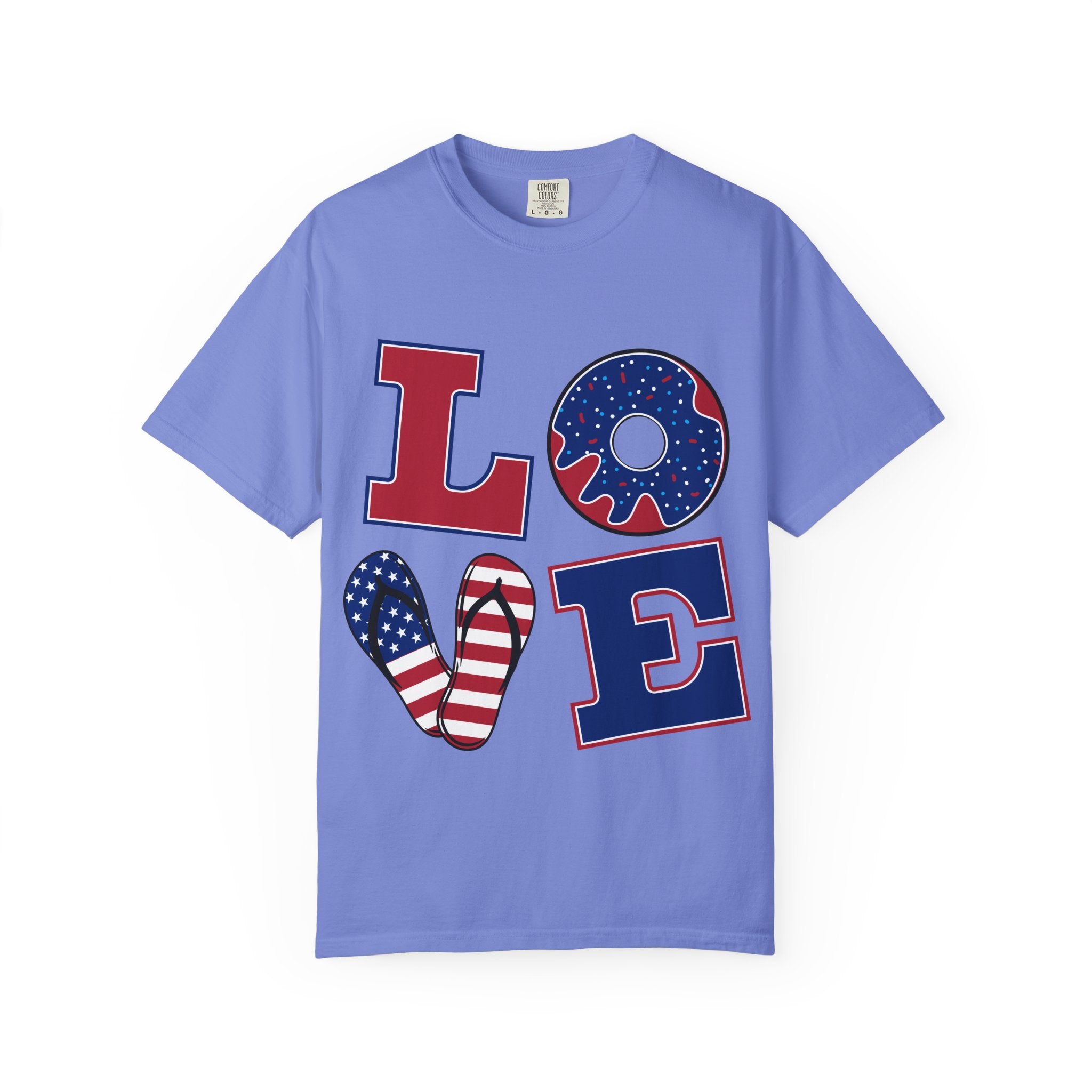 Patriotic 'LOVE' Graphic T-Shirt