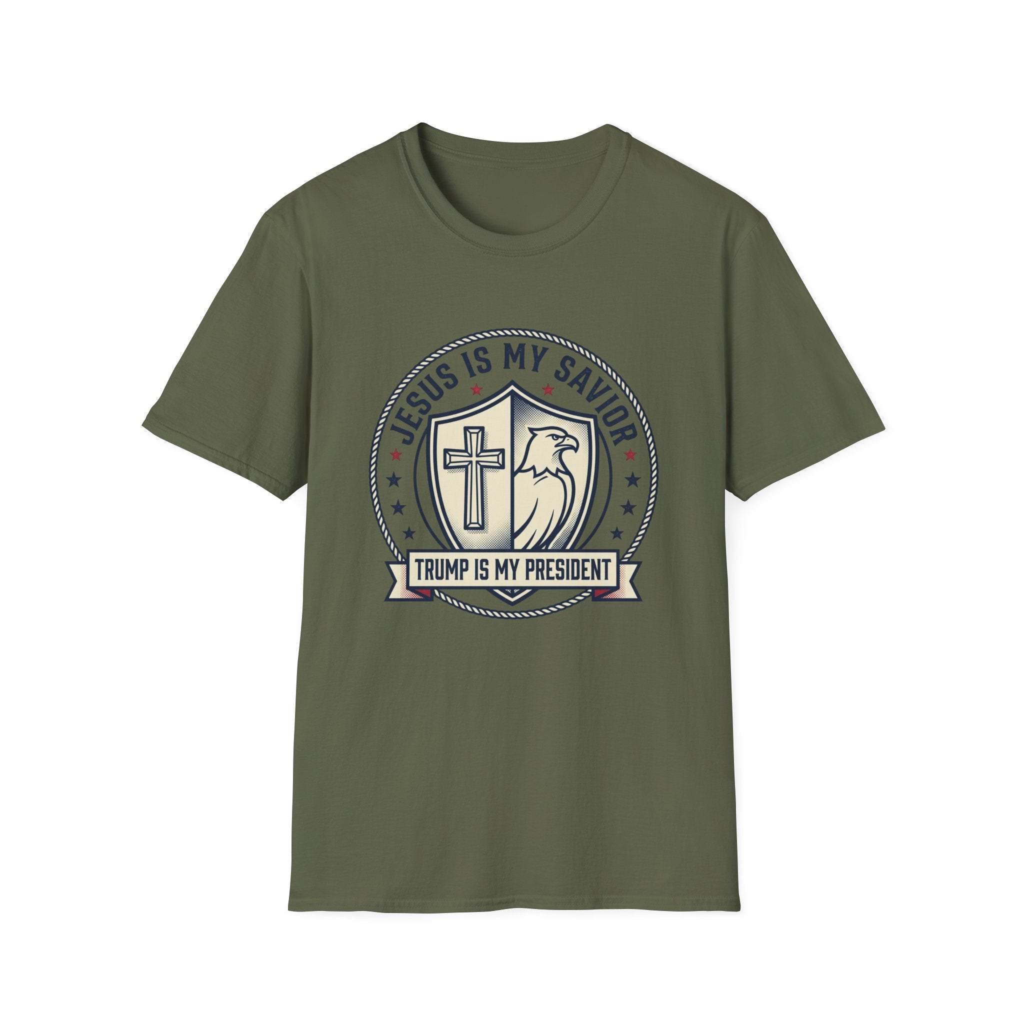 Christian Political T-Shirt — "Jesus Is My Savior, Trump Is My President"