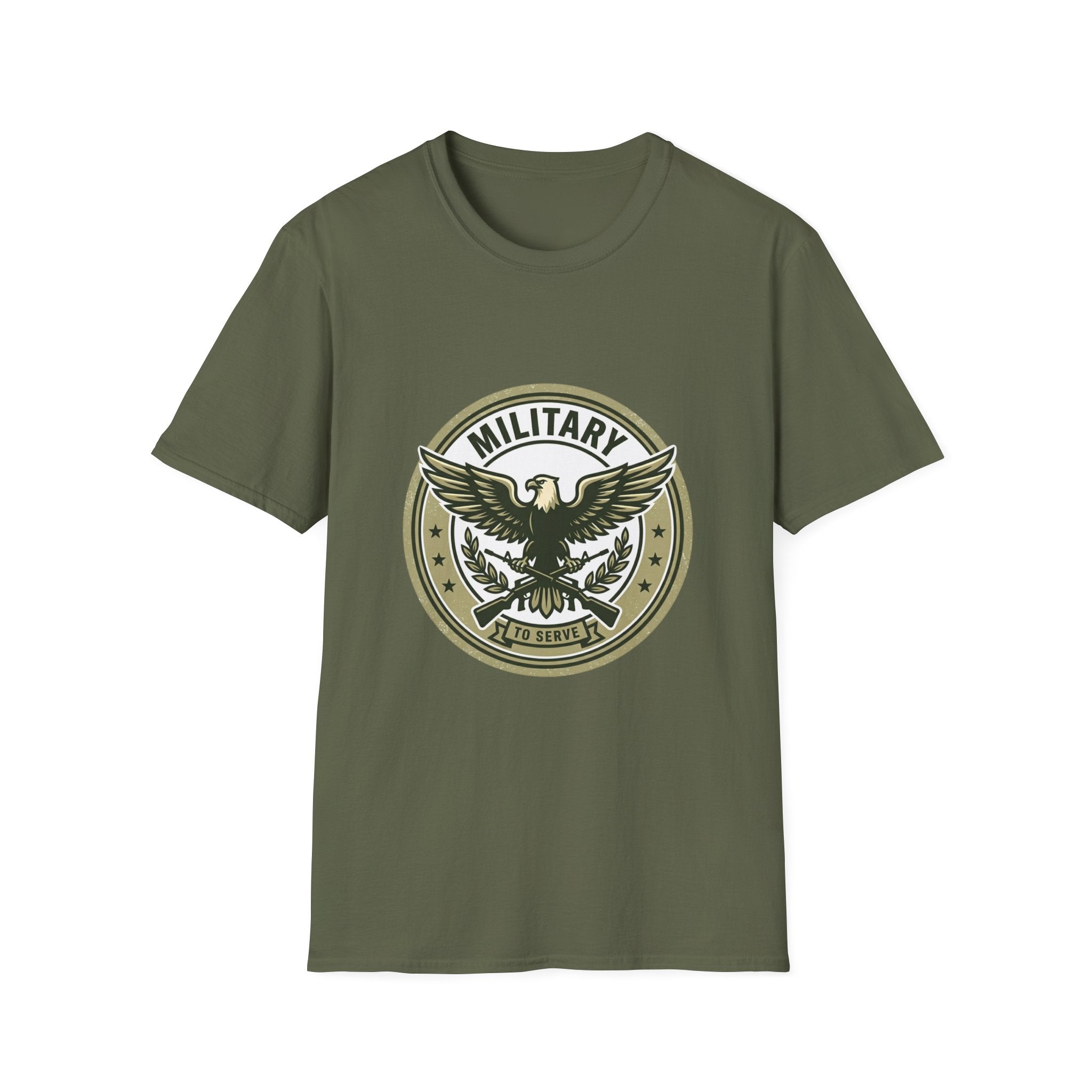 Military Eagle T-Shirt — Vintage Emblem Patriotic Tee