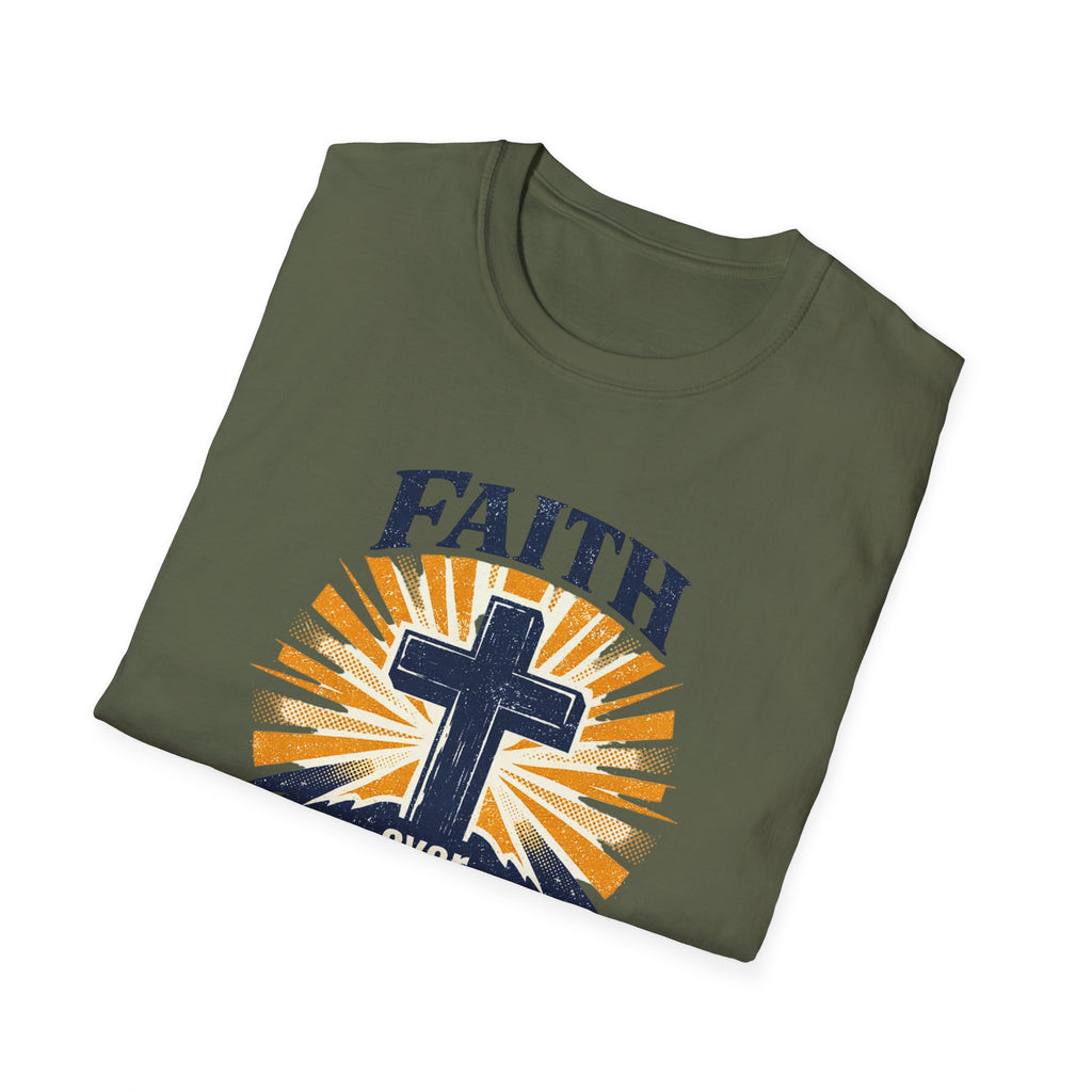 Faith Over Fear T-Shirt — Christian Cross Inspirational Tee