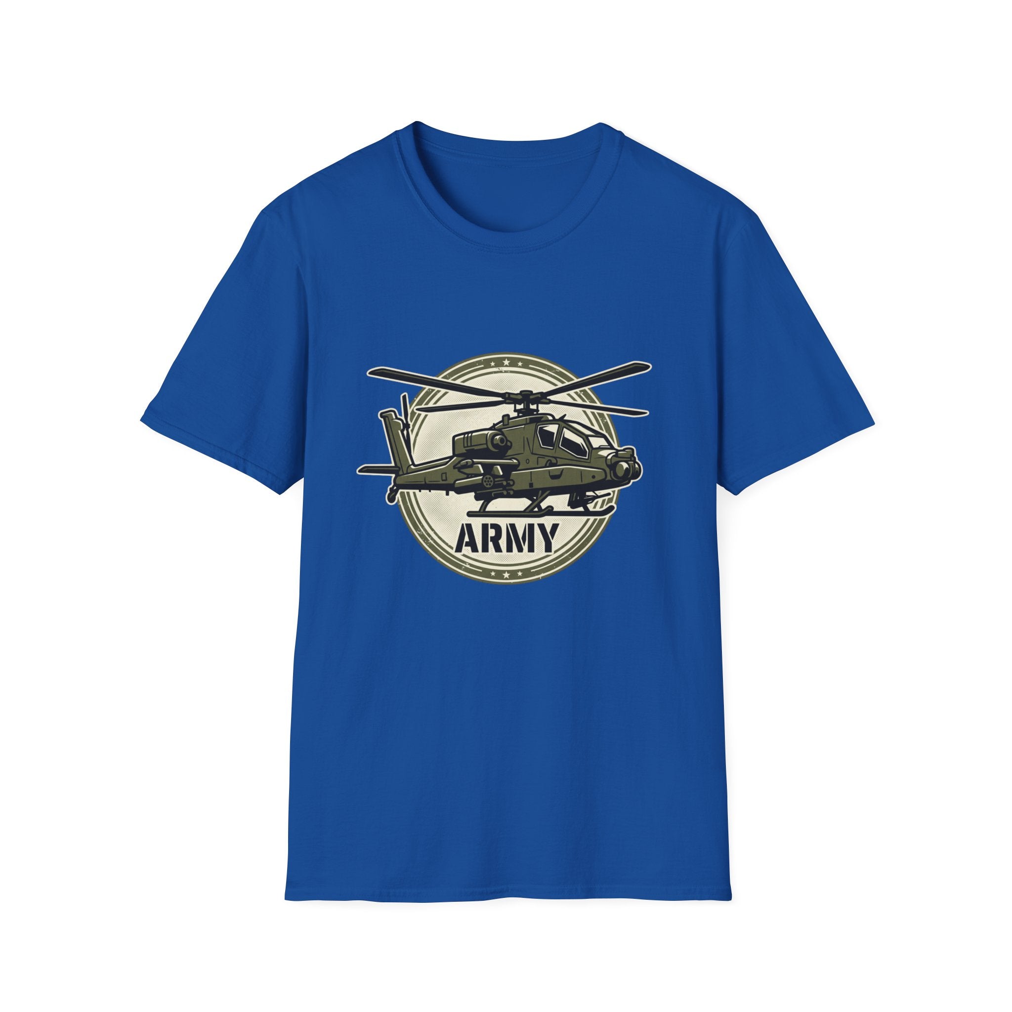 Army Helicopter T‑Shirt — Military Aviation Badge Tee