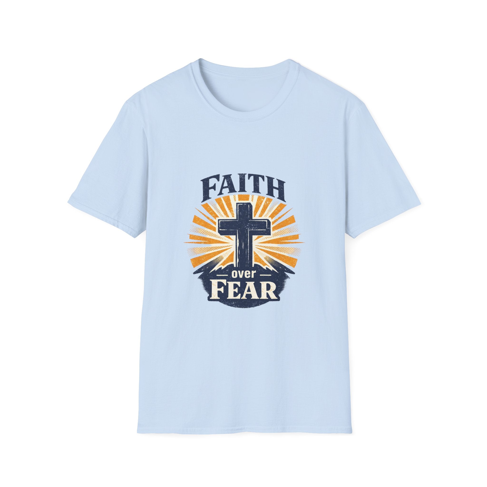 Faith Over Fear T-Shirt — Christian Cross Inspirational Tee