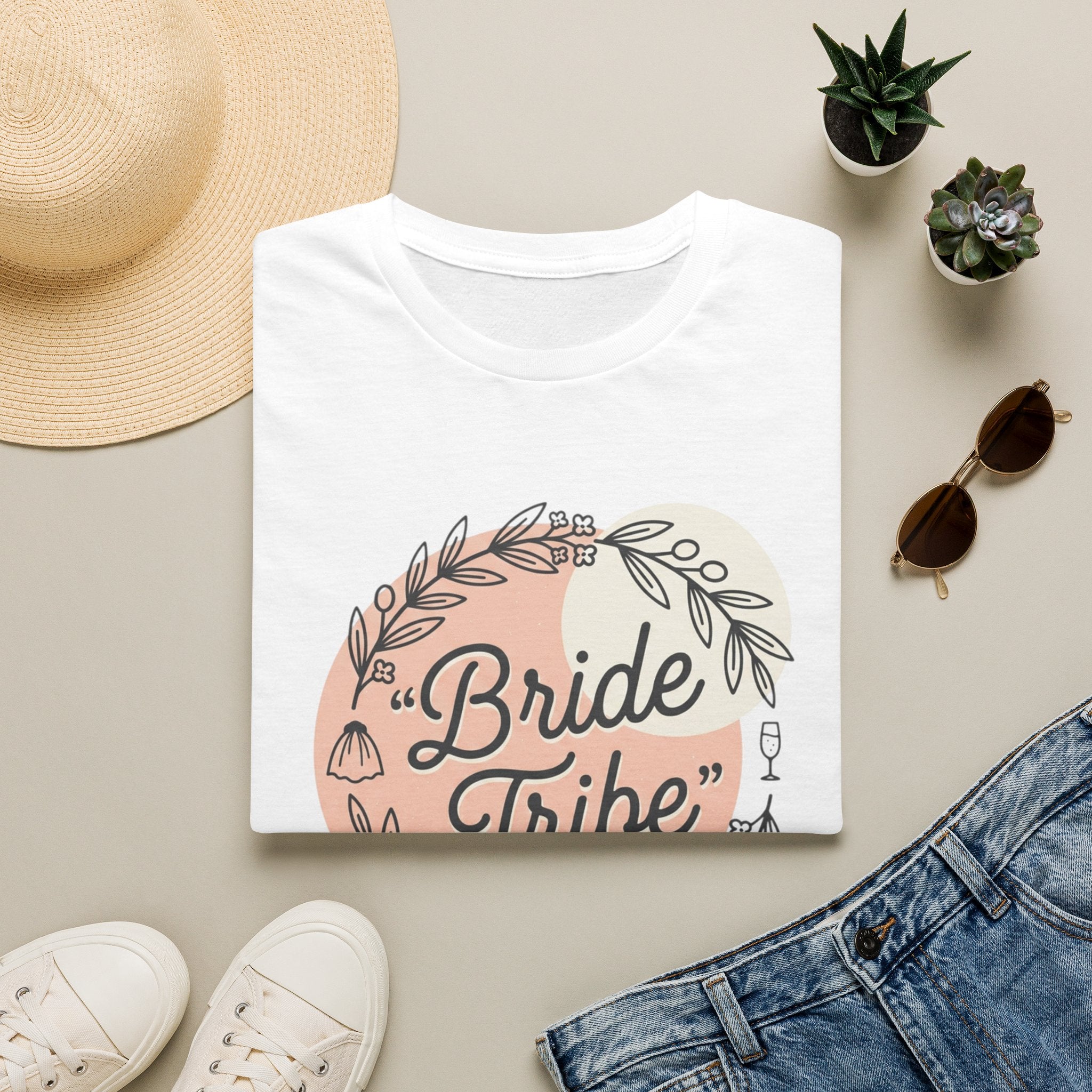 Bride Tribe T-Shirt — Boho Floral Bachelorette Tee