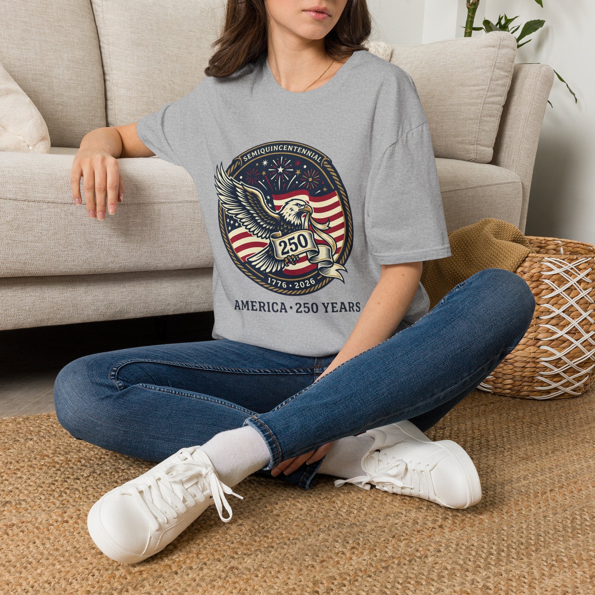 250th America Eagle T-Shirt — Semiquincentennial Patriotic Shirt