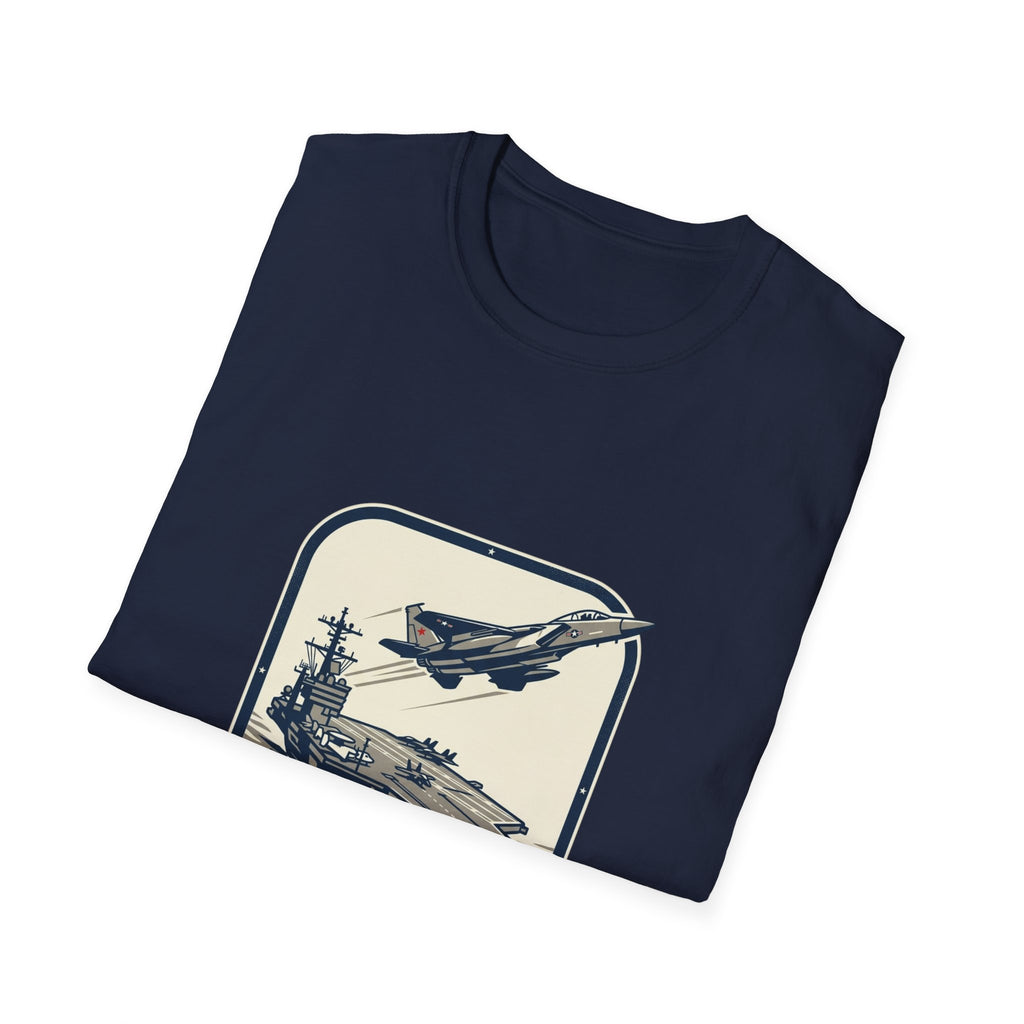 Navy Aircraft Carrier T‑Shirt — Vintage Naval Aviation Graphic Tee