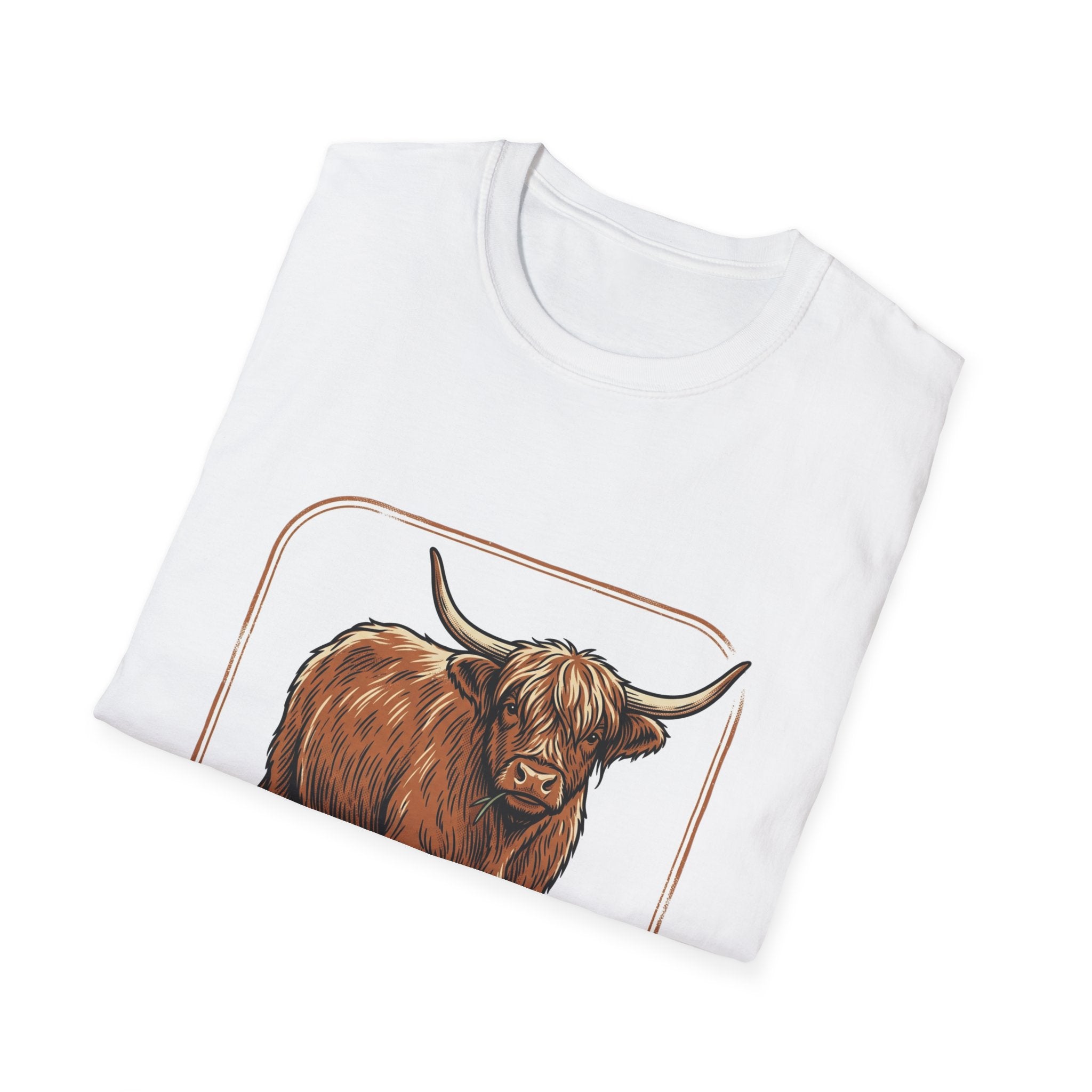 Highland Cow T-Shirt — Rustic Scottish Cattle Tee