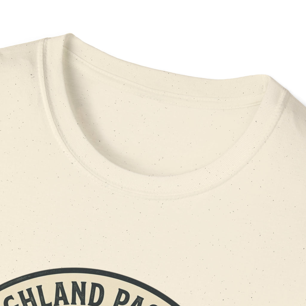 Highland Pastures T-Shirt — Scottish Highlands Highland Cow Vintage Badge