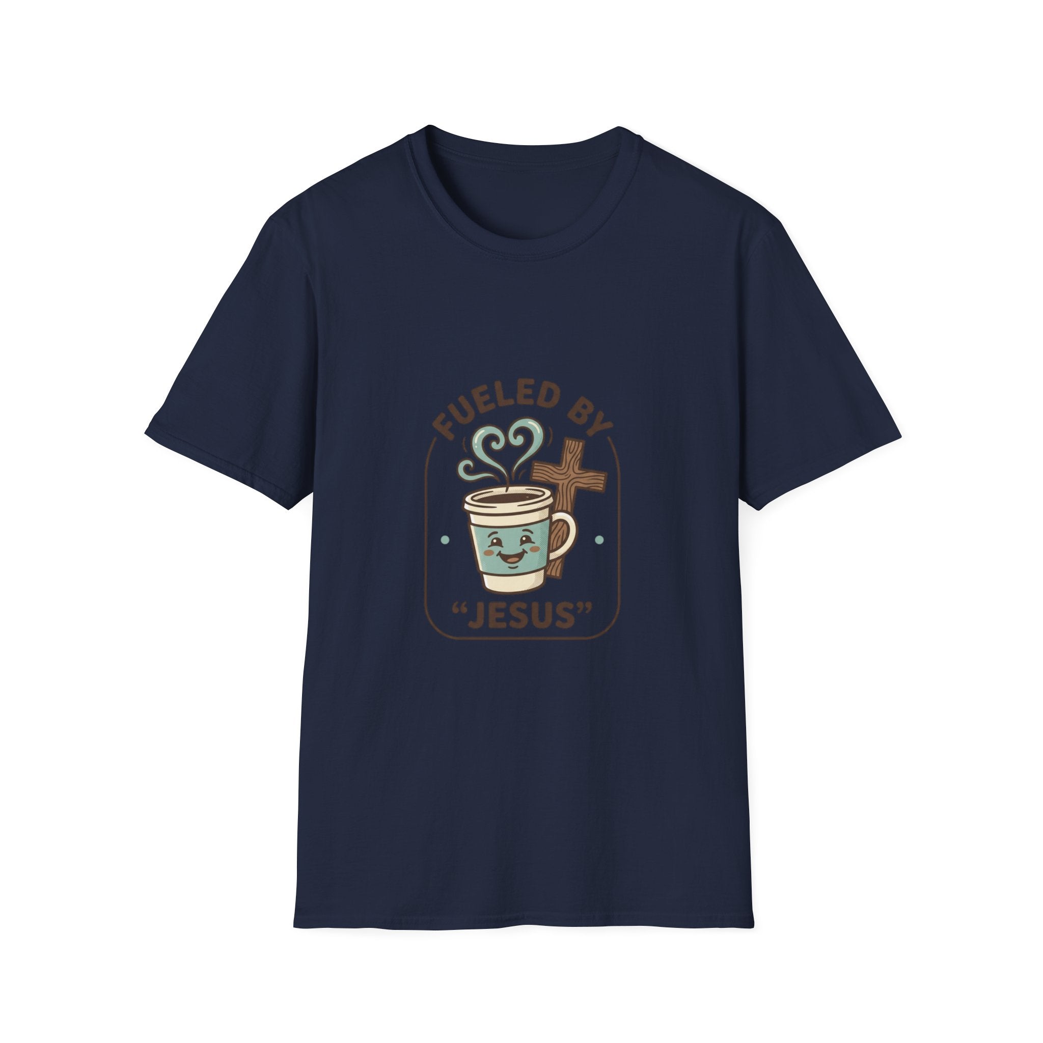 Fueled by Jesus Coffee T-Shirt — Christian Faith Coffee Tee