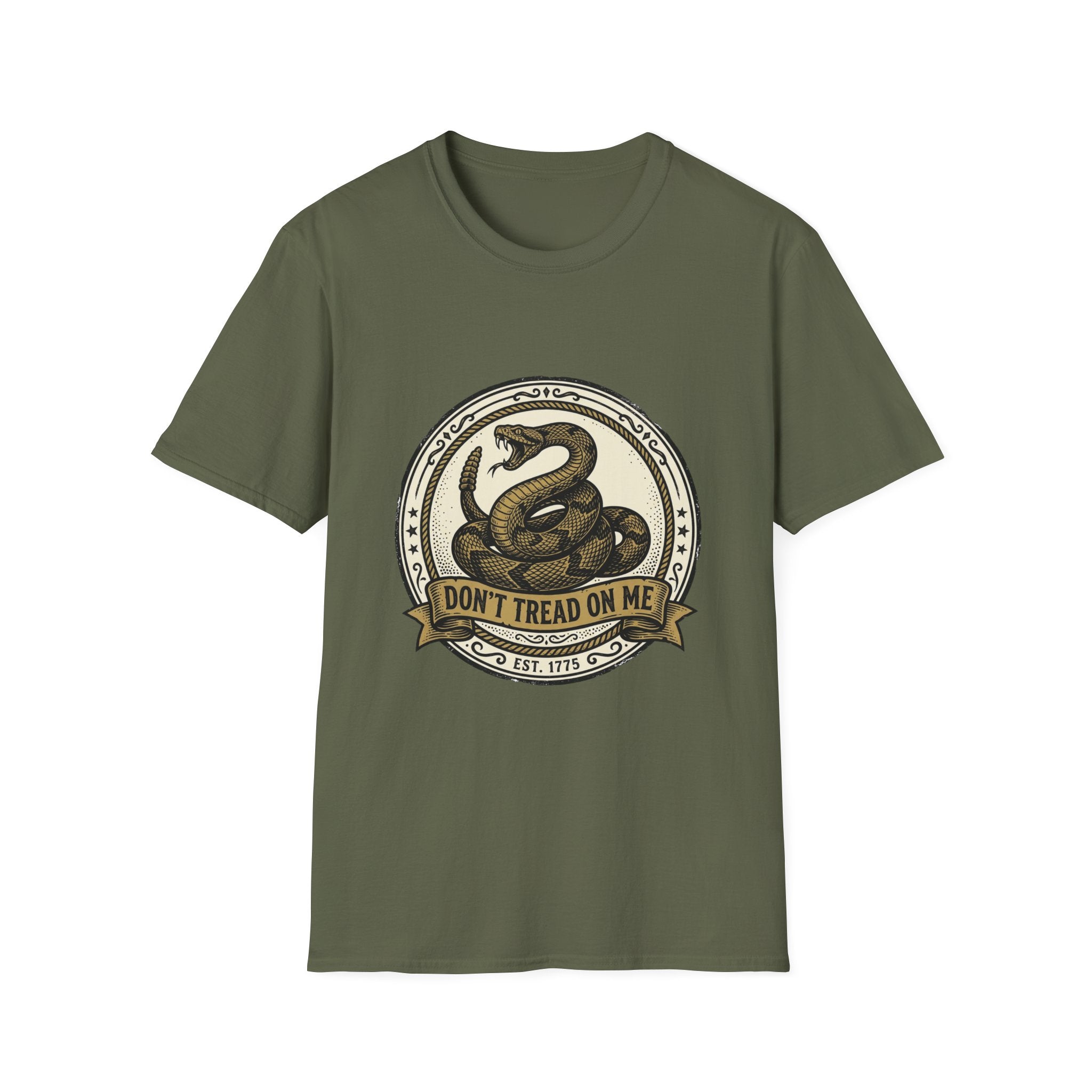 Don't Tread On Me Snake T-Shirt — Gadsden Flag Vintage Patriotic Tee