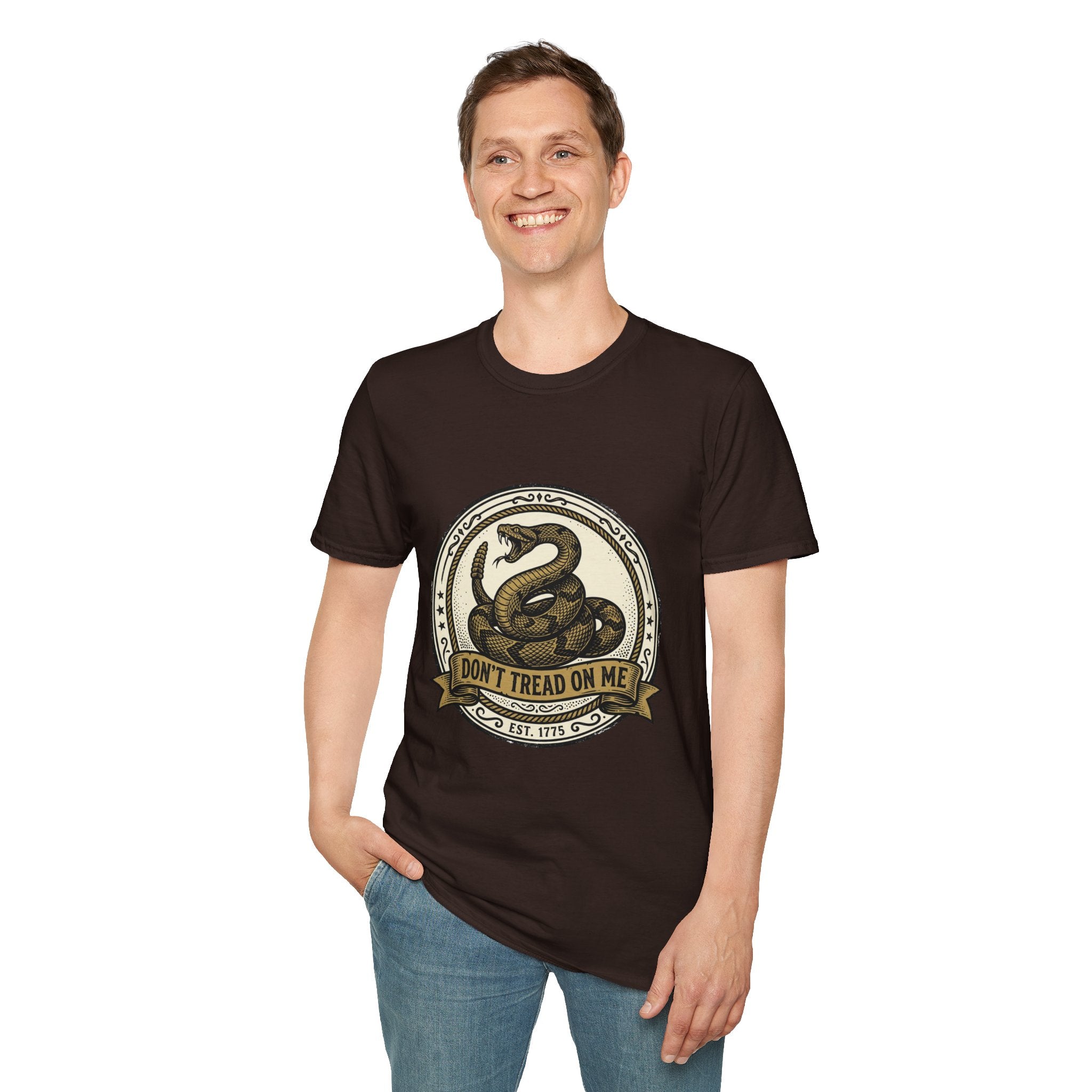 Don't Tread On Me Snake T-Shirt — Gadsden Flag Vintage Patriotic Tee
