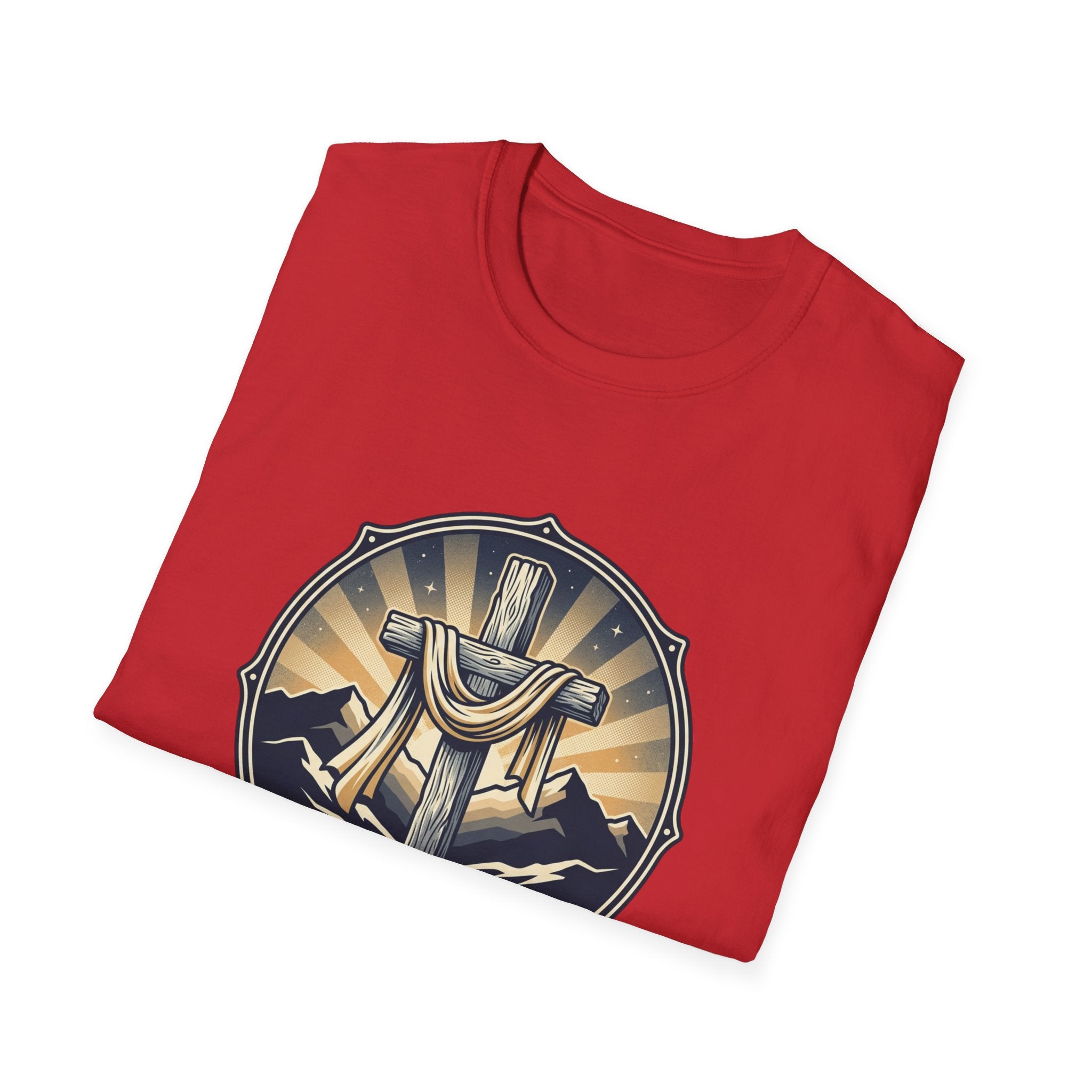Christian T-Shirt — "Thankful God Is In Control" Cross Design